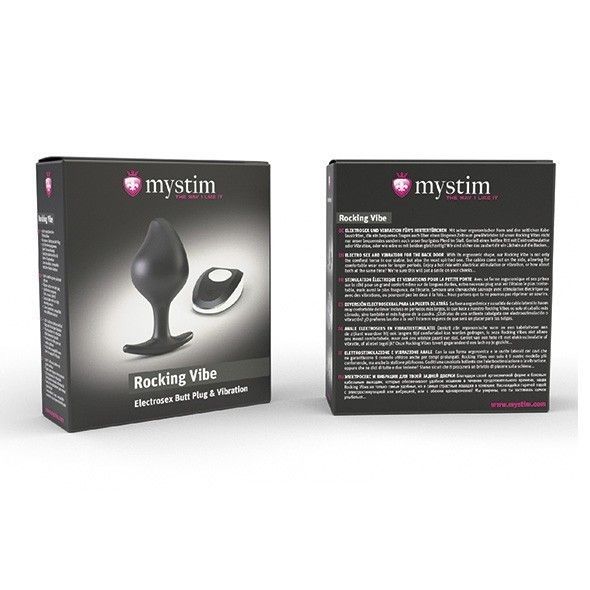 Анальна пробка Mystim Buttplug Rocking Force Vibe, 9,5 см (чорний)