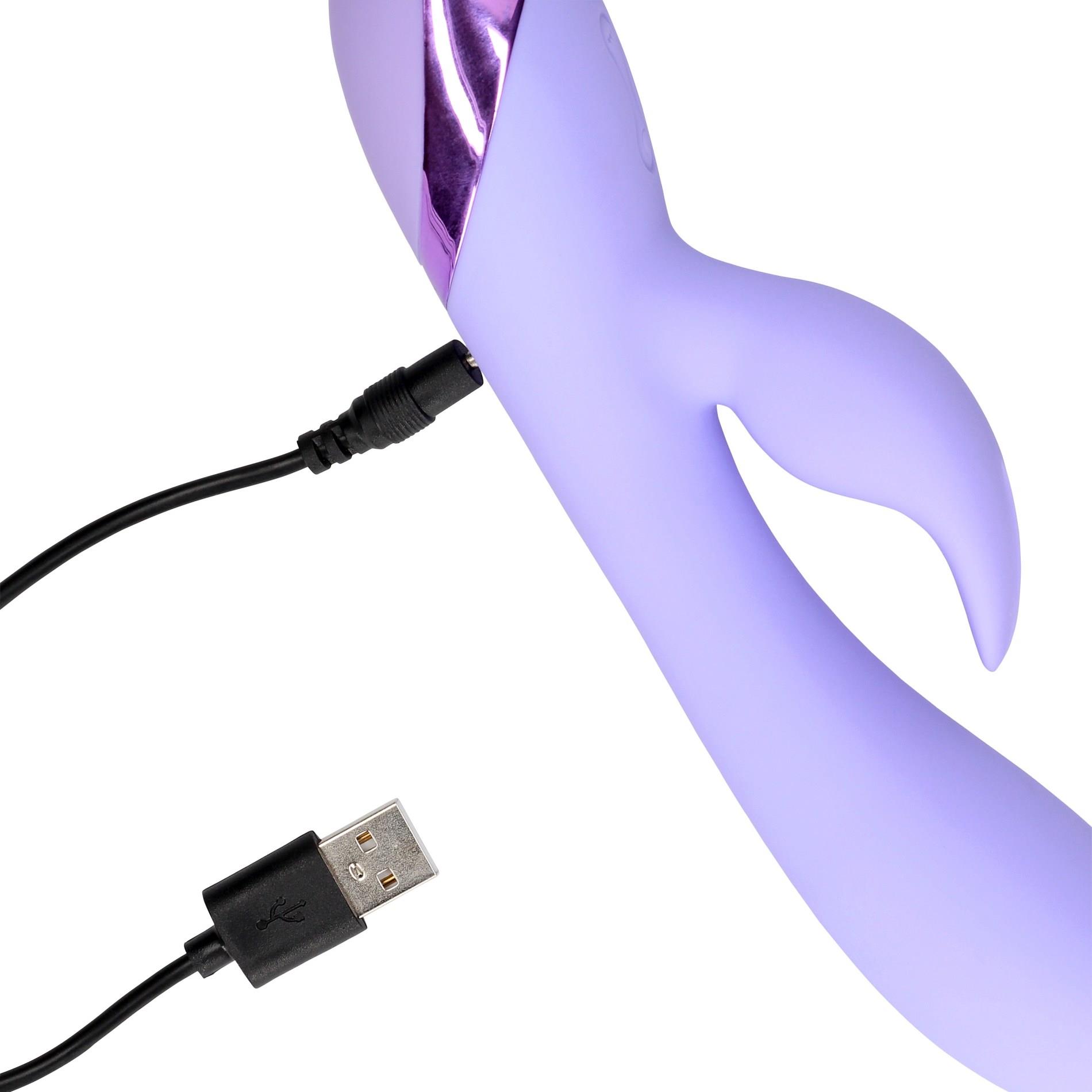 Вибратор-кролик Loveline Digital Lavender, 20 см (сиреневый)