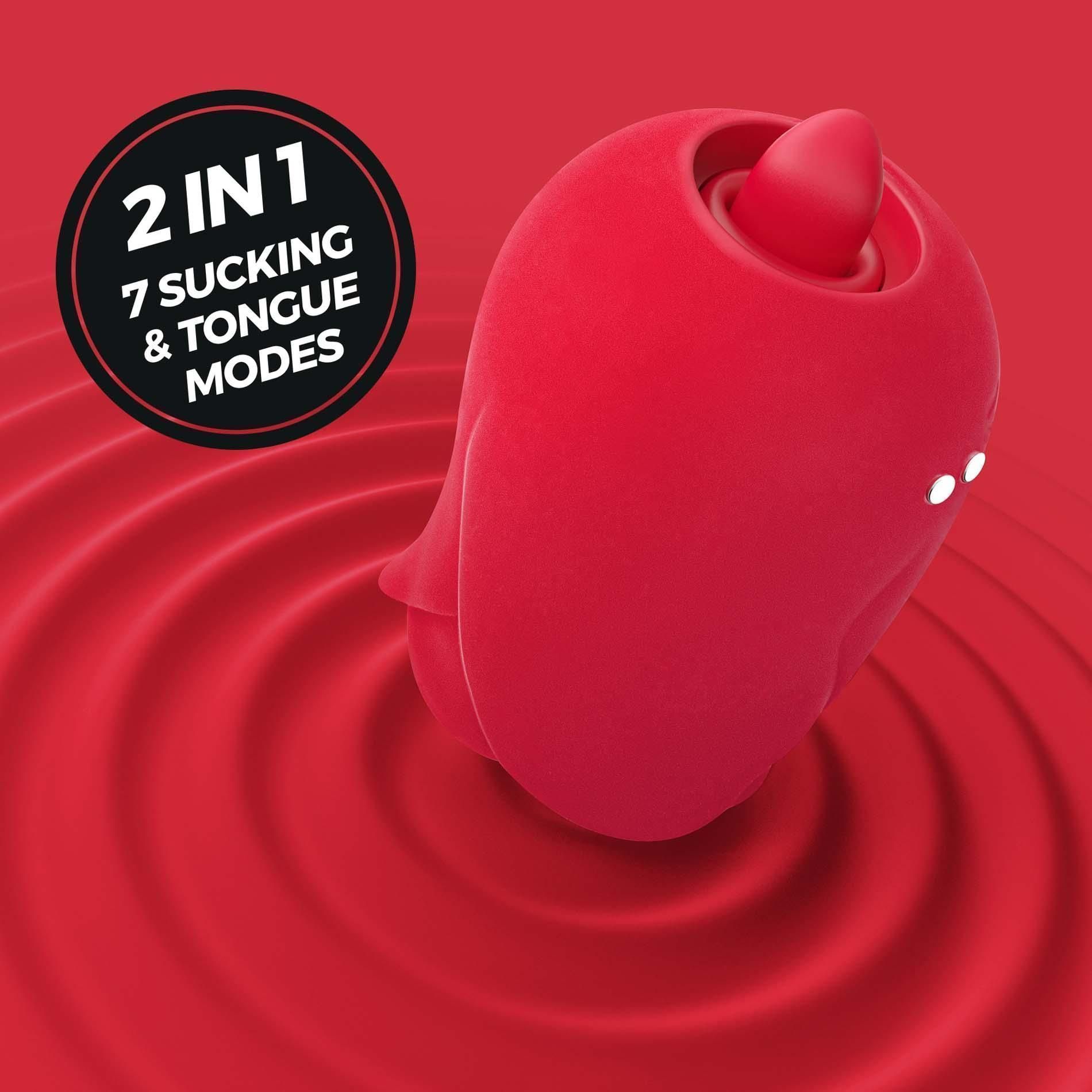 Вакуумный стимулятор клитора Crushious Rosita (красный)