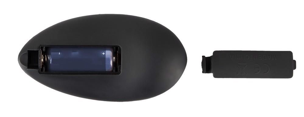Анальна пробка Black Velvets Rotating & Vibrating Plug, 14 см (чорний)