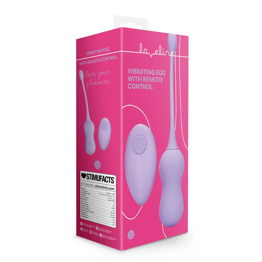 Виброяйцо Loveline Violet Harmony, 18 см (сиреневый)