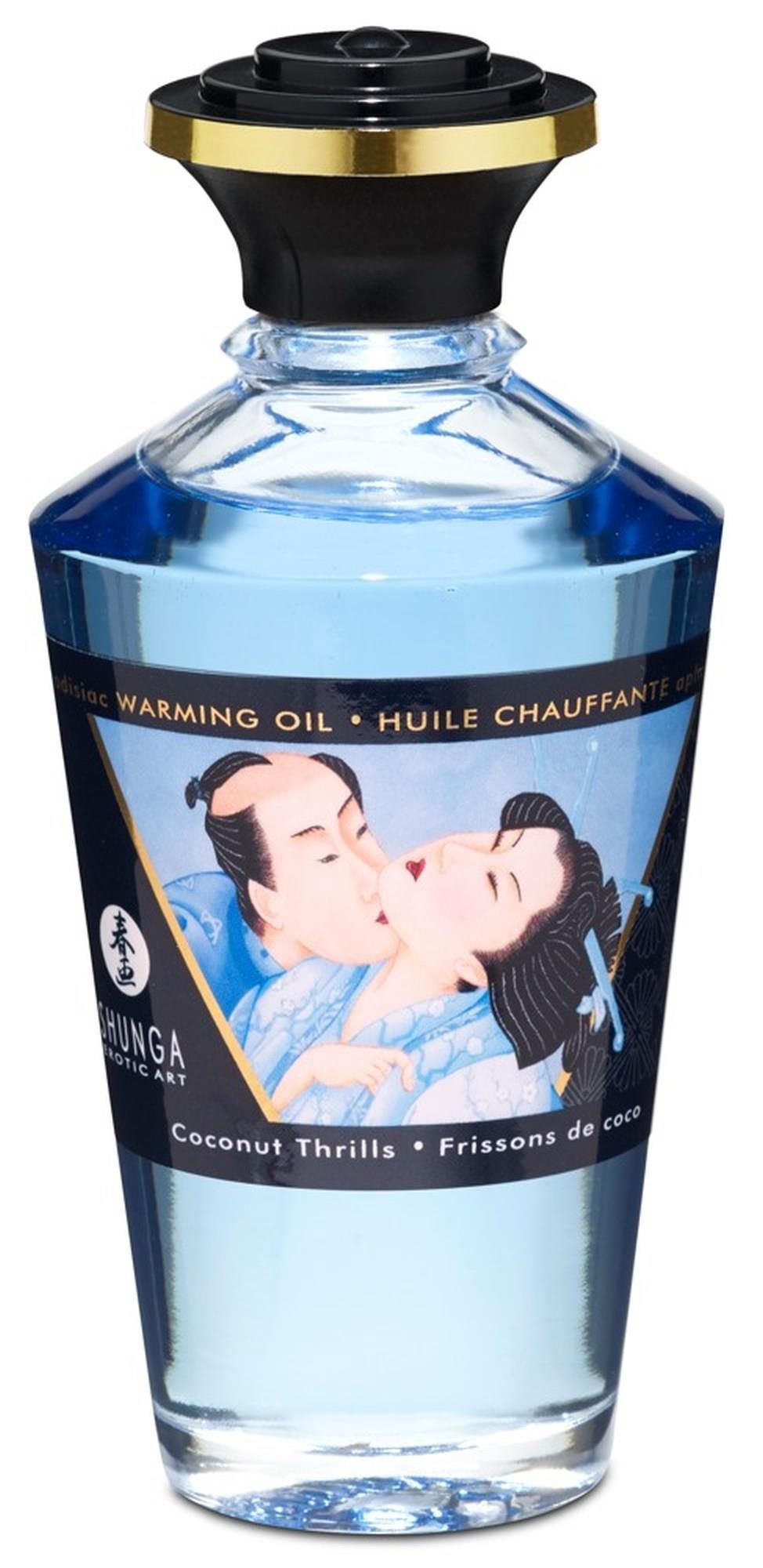 Согревающее массажное масло Shunga Aphrodisiac кокос, 100 мл