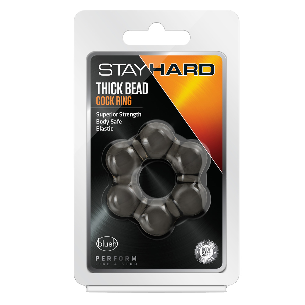 Ерекційне кільце Blush Stay Hard Thick Bead, 5 см (чорний)