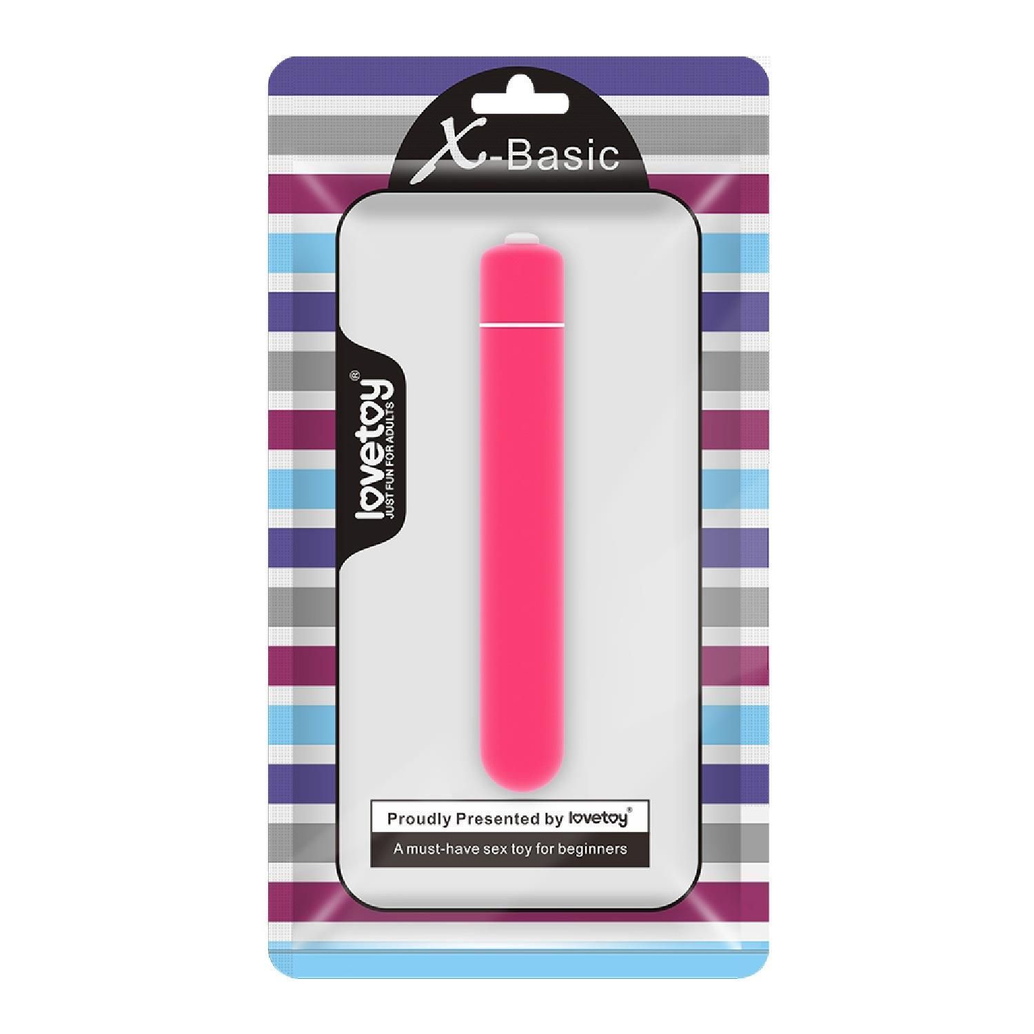 Вібратор LoveToy X-Basic, 13 см (фуксія)