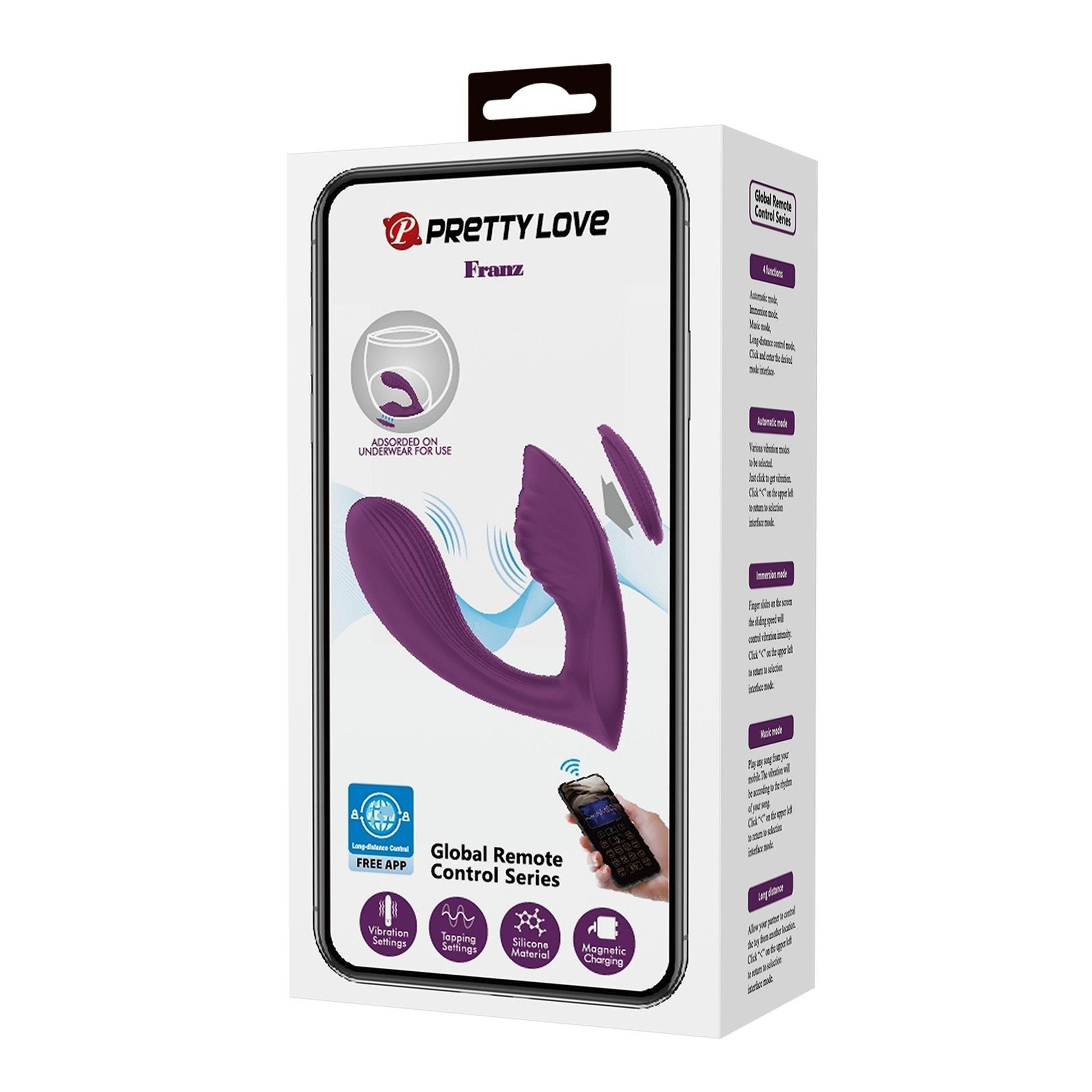 Wibrator do majtek Pretty Love Franz, 11 cm (fioletowy)