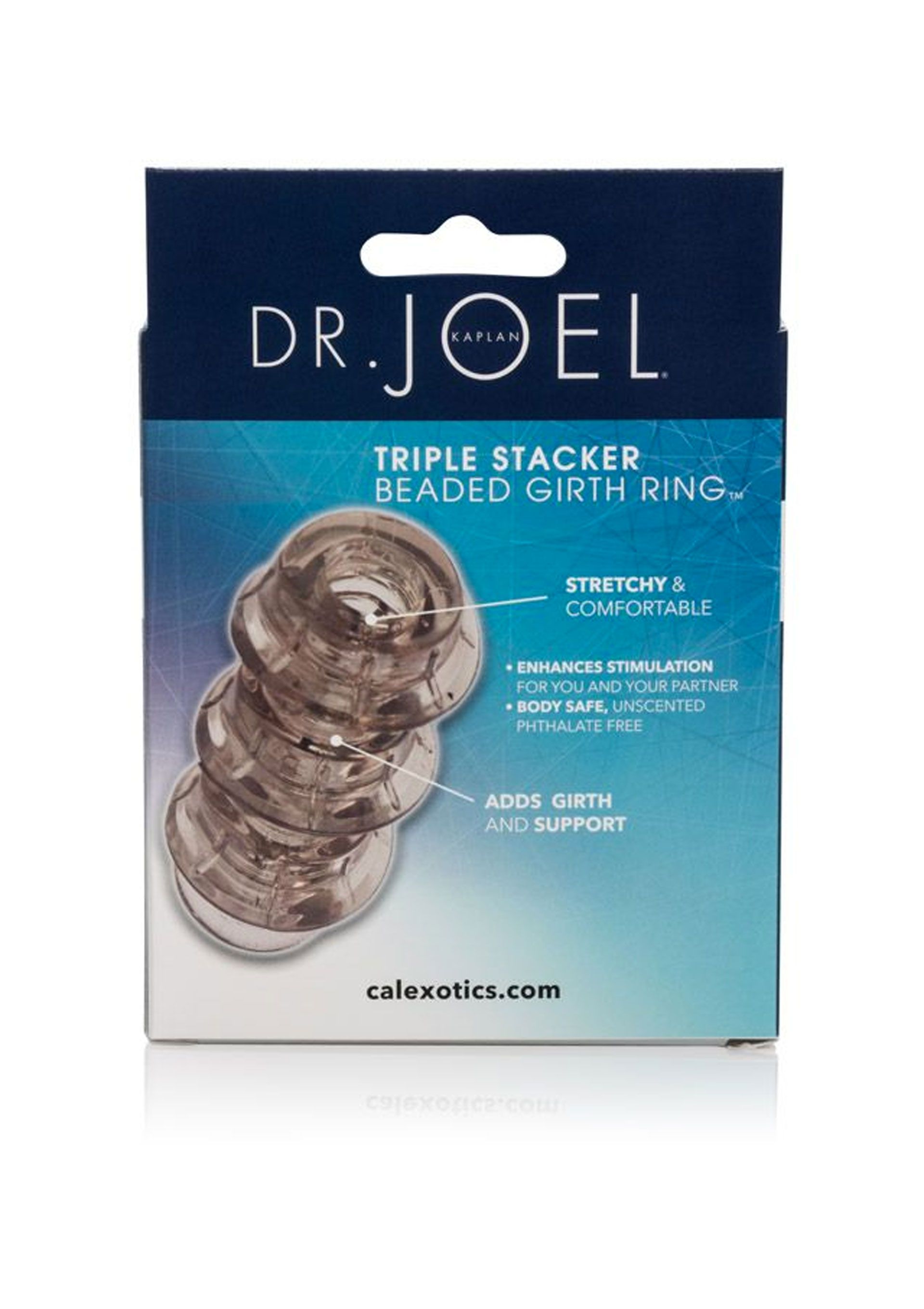 Насадка на пенис Dr. Joel Kaplan Triple Stacker Beaded Girth Ring , 8,2 см (черный)