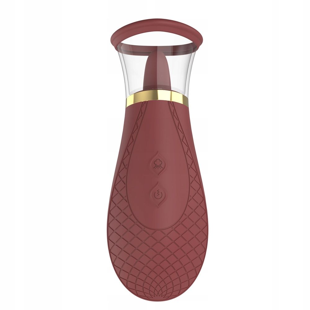 Вакуумный стимулятор клитора с вибрацией Romance Roxy (бордовый)