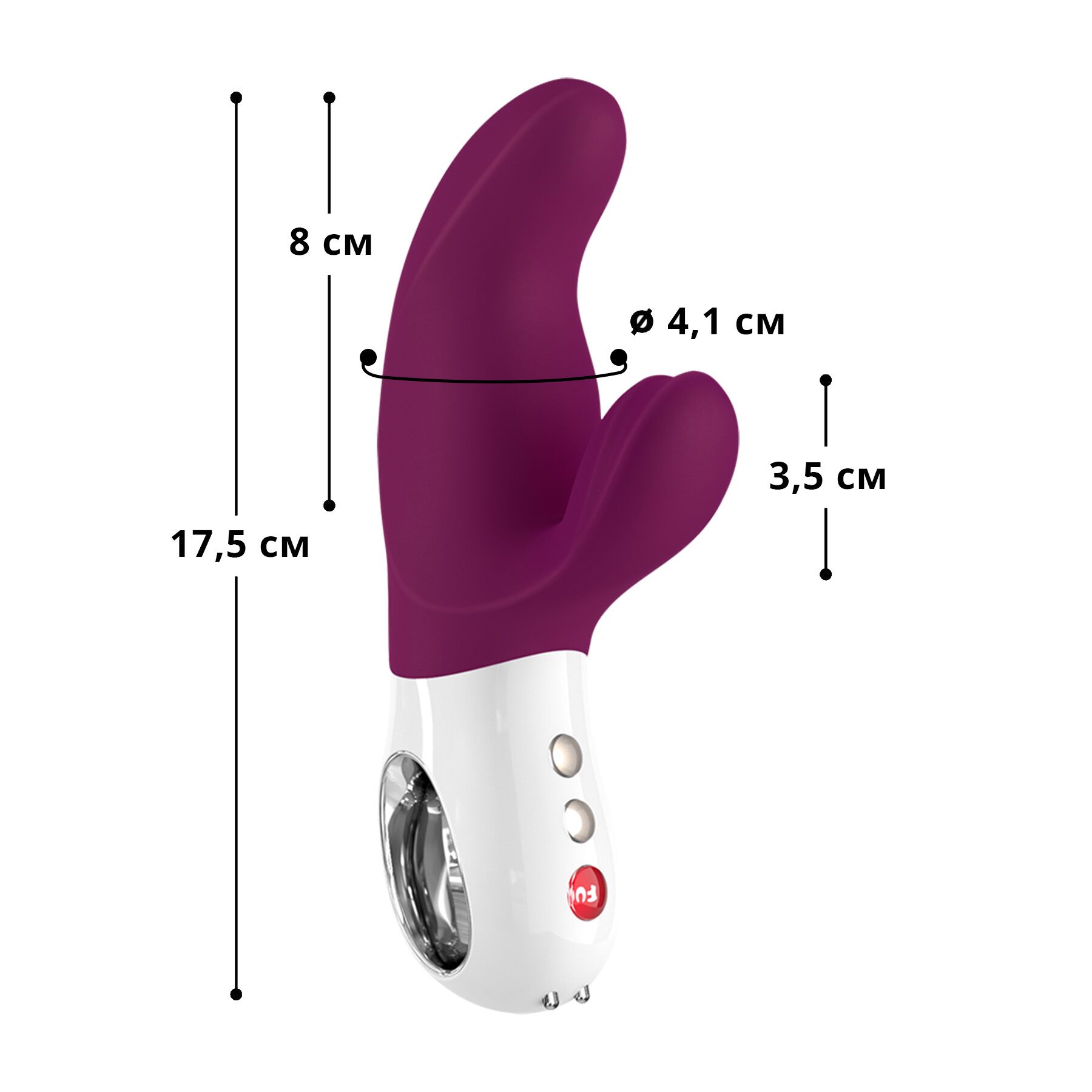 Wibrator Fun Factory Miss Bi, 17 cm (bordowy)