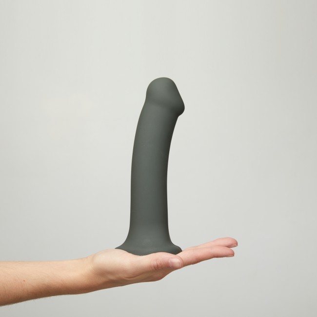 Dildo Strap-On-Me Dual Density Bendable XL, 20 cm (szary)