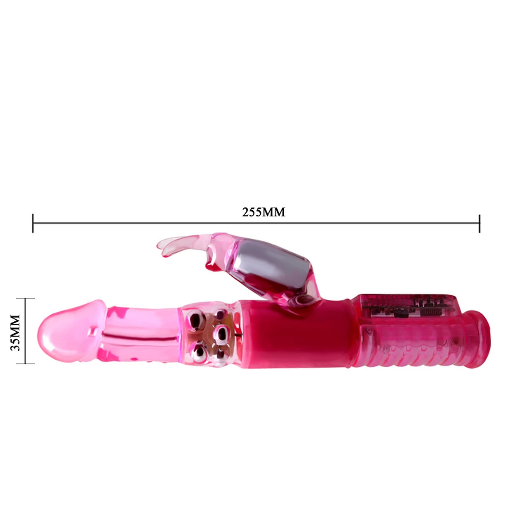 Вибратор-кролик Baile Pleasurizer Legend, 25.5 см (розовый)