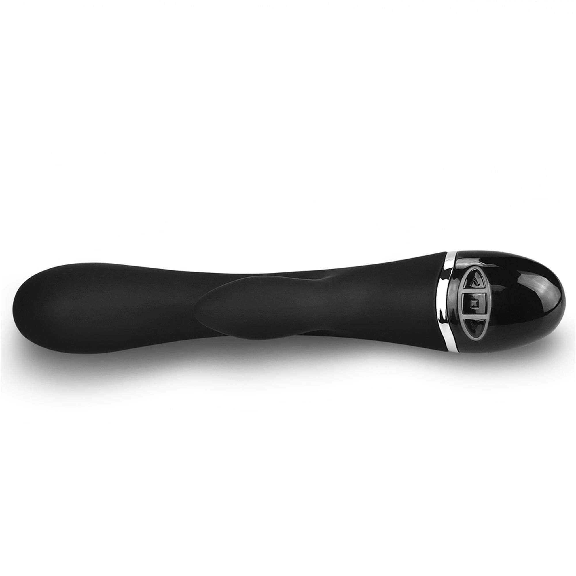 Wibrator królik LoveToy O-Sensual Clit Duo Climax, 21 cm (czarny)