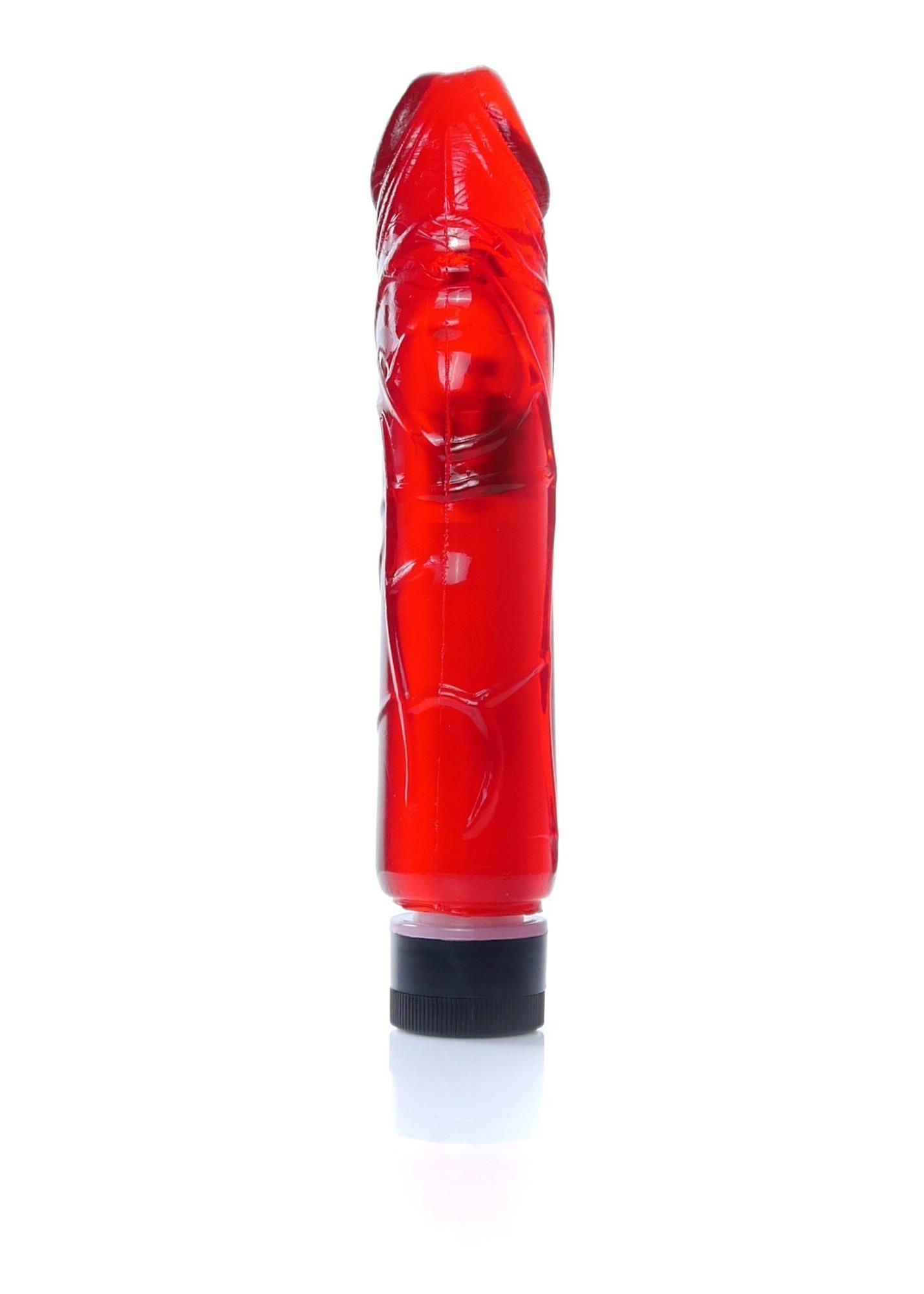Реалистичный вибратор Boss Series Juicy Jelly, 22 см (красный)
