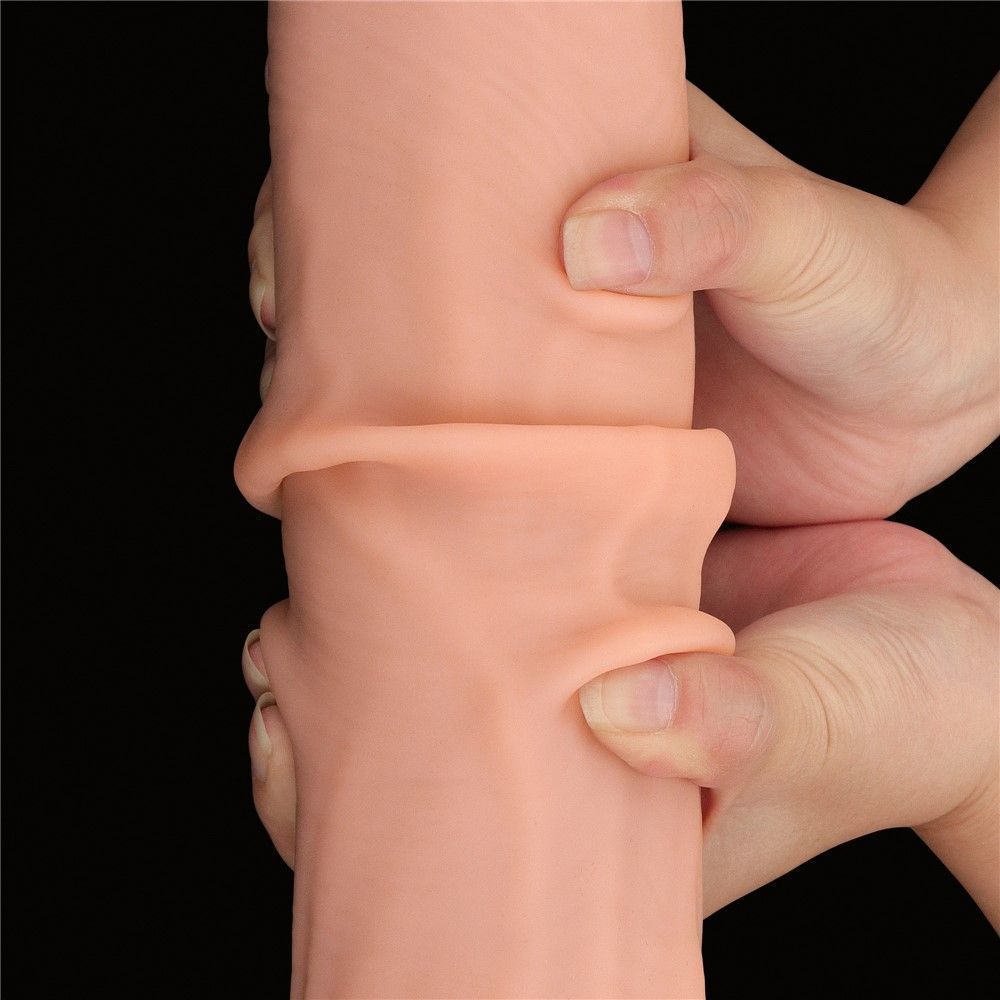 Фаллоимитатор LoveToy Sliding-Skin Dual Layer Dong King Sized, 36 см (телесный)