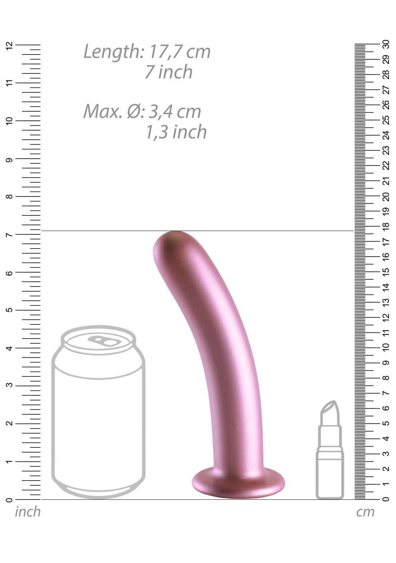 Фаллоимитатор Ouch! Smooth G-Spot Dildo 7'', 17.7 см (розовый)
