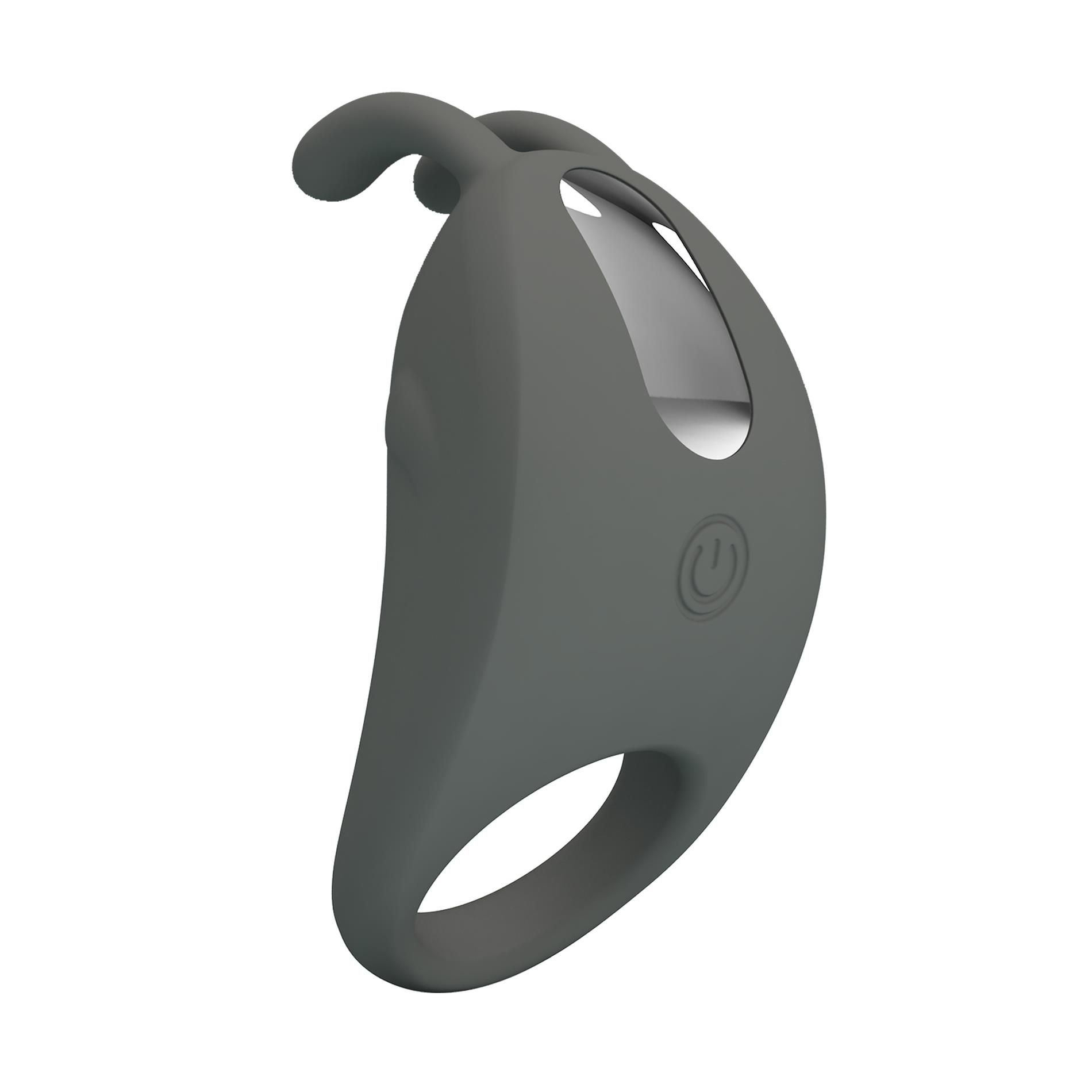 Виброкольцо Pretty Love Master Ring, 7,5 см (серый)