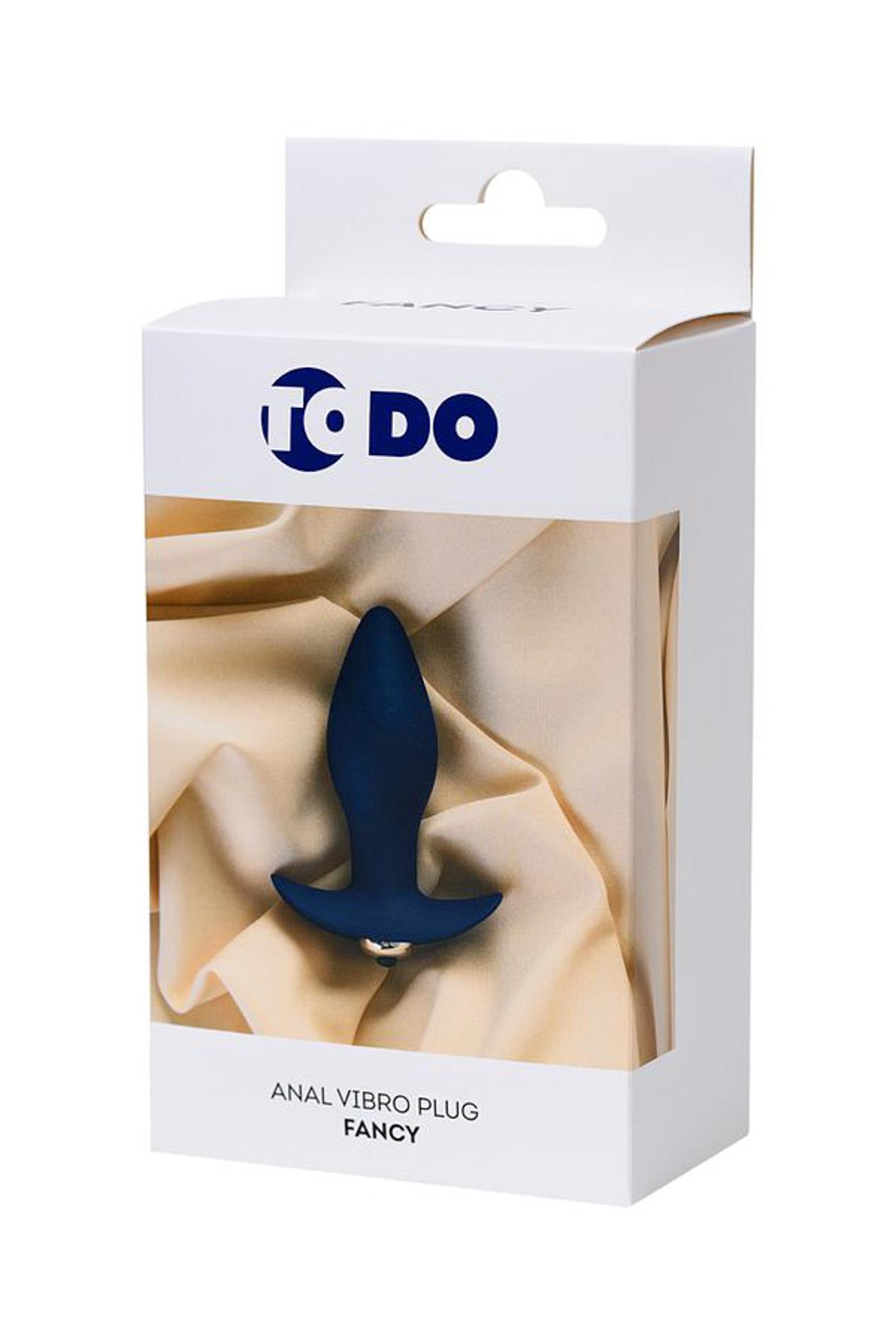 Korek analny ToDo Anal Vibro Plug Fancy, 10.7 cm (niebieski)