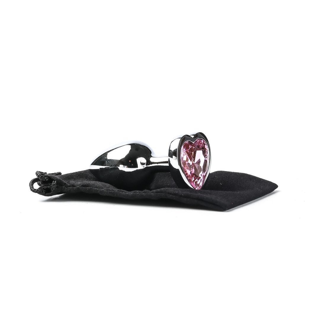Korek analny z kryształem Simply Pleasure S, 7 cm (jasnoróżowy)