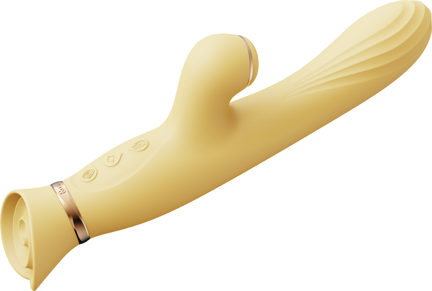 Вибратор-кролик Zalo Rose Rabbit Thruster, 25 см (желтый)