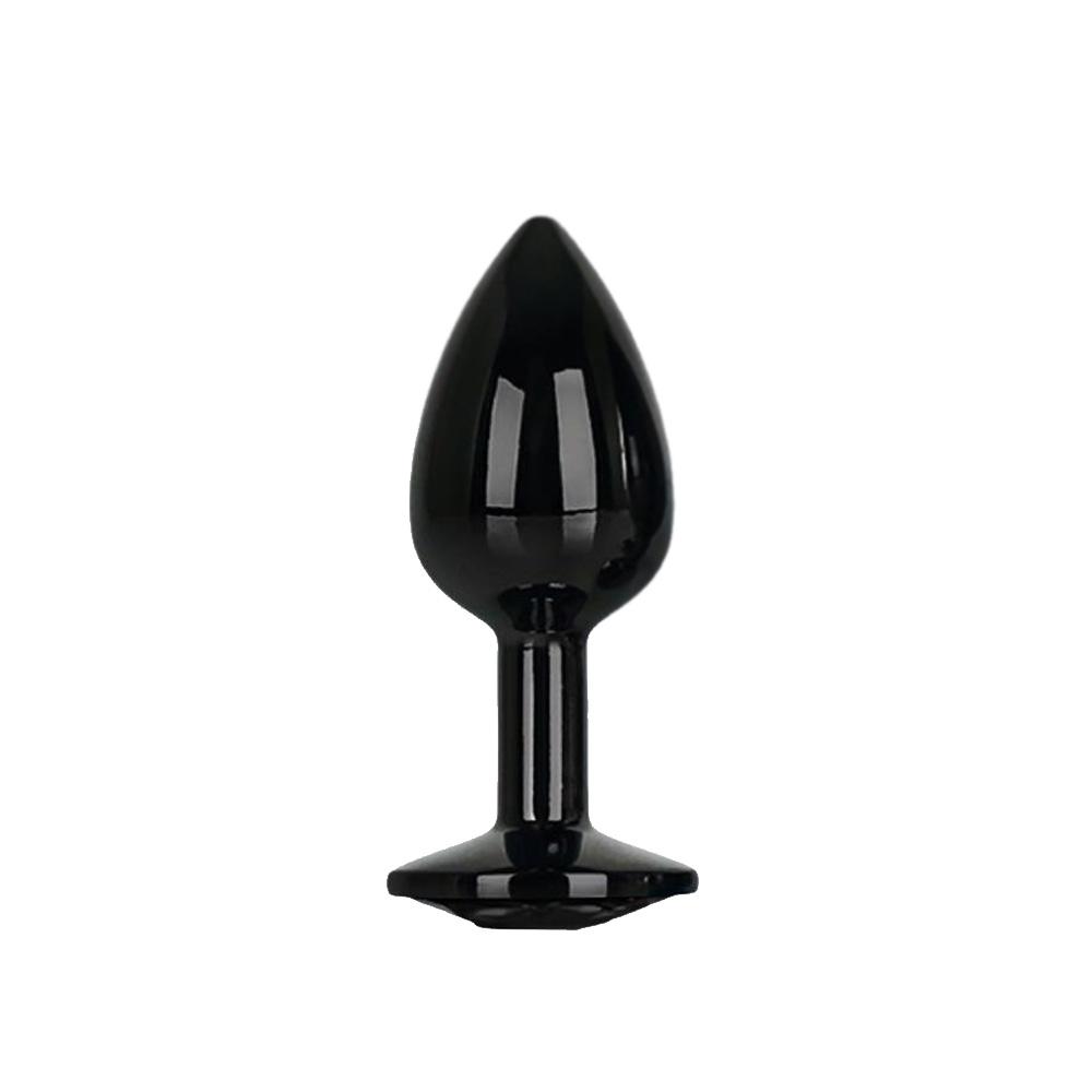 Korek analny z kryształem Afterdark S, 7.2 cm (czarny)
