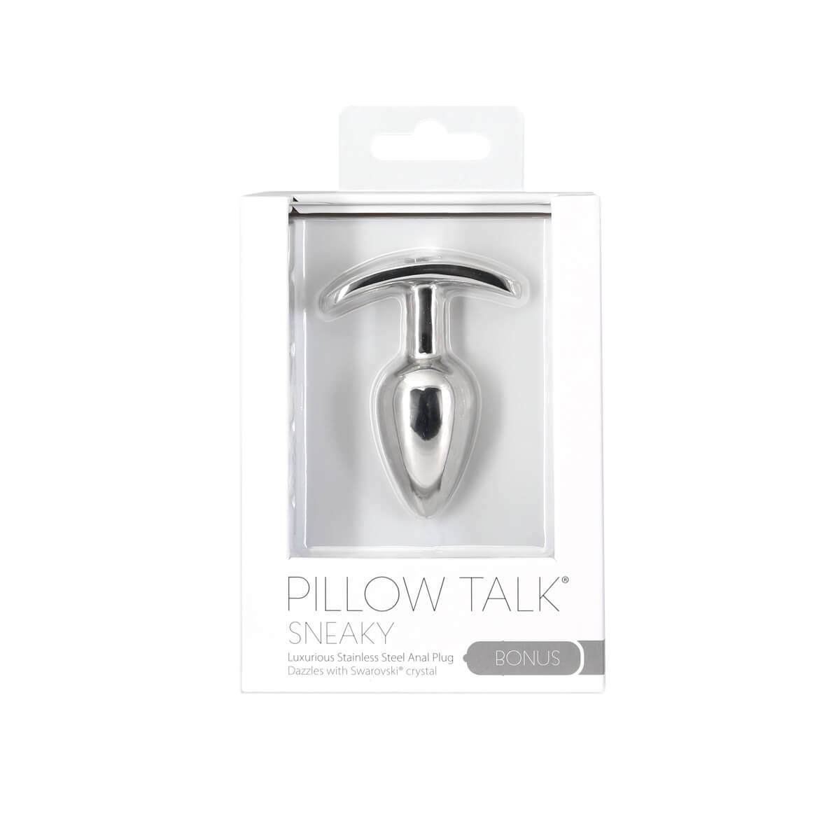 Korek analny Pillow Talk Sneaky Stainless Steel Butt Plug, 6,6 cm (srebrny)