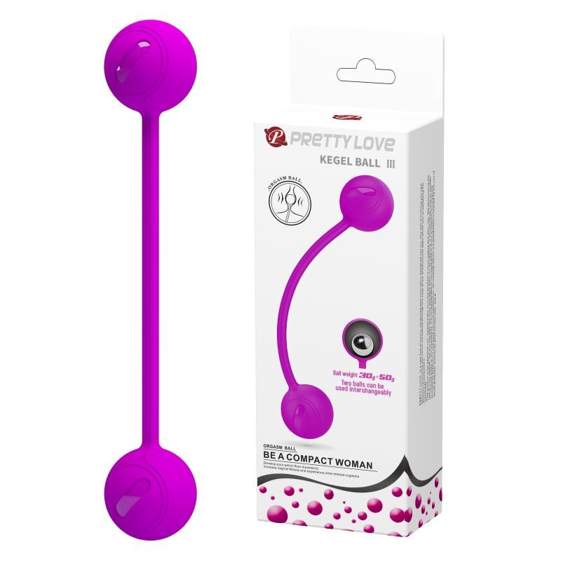 Вагинальные шарики Pretty Love Kegel Ball III, 18,6 см (фиолетовый)