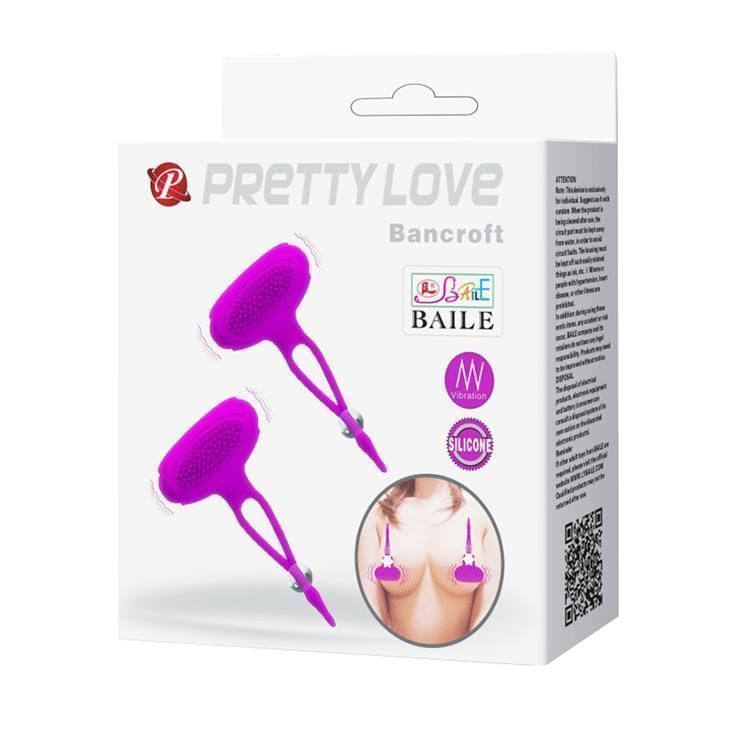 Стимулятори для сосків Pretty Love Bancroft Nipple, 9 см (фіолетовий)