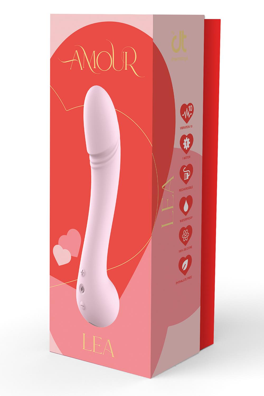 Вибратор Dream Toys Amour Lea, 22.1 см (розовый)