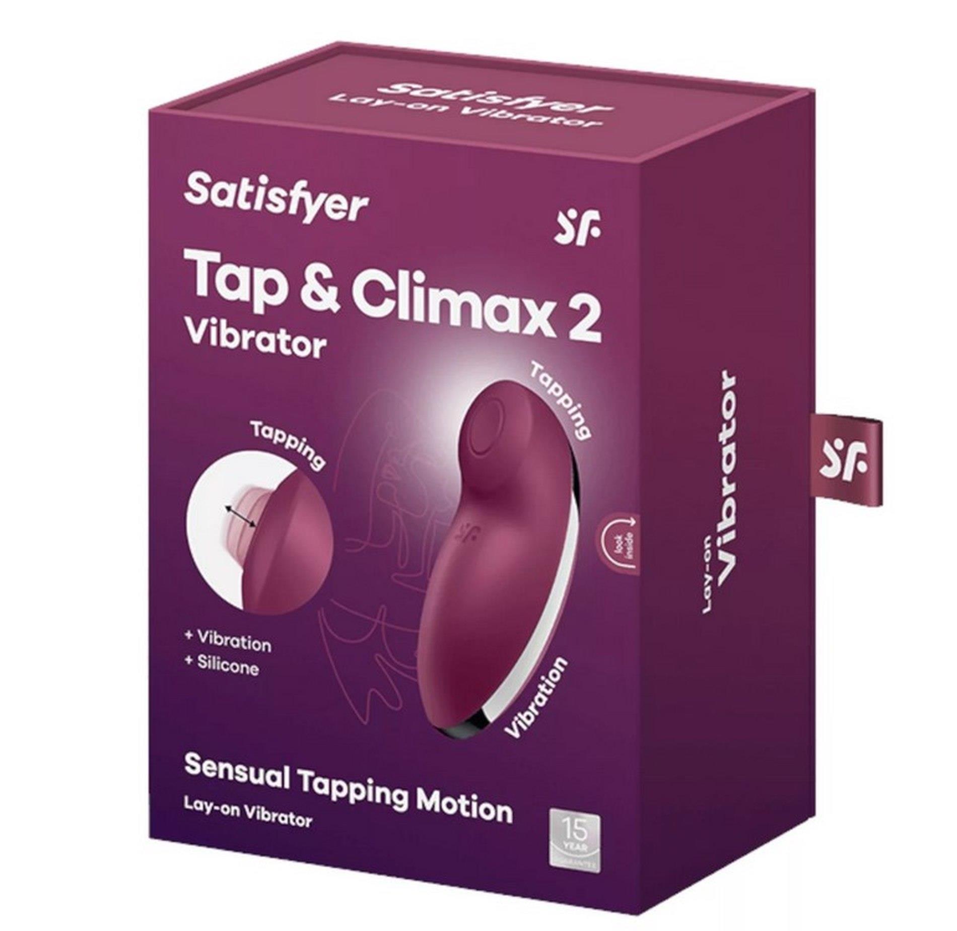 Вибратор для клитора Satisfyer Tap Climax 2 (бордовый)