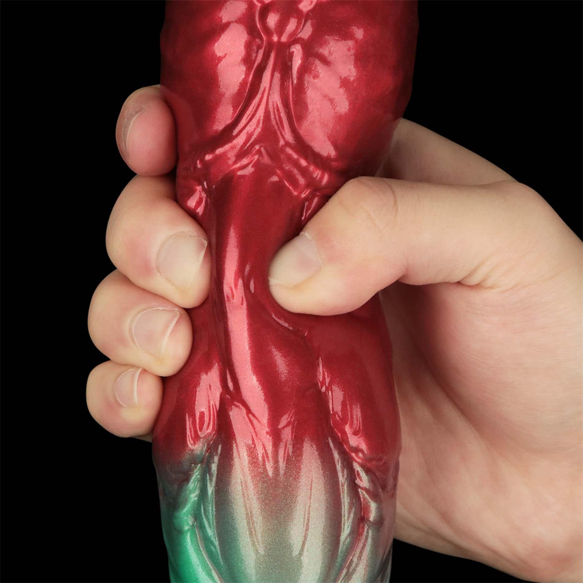 Фаллоимитатор Lovetoy Dual Density 10’’, 25.4 см (красный)