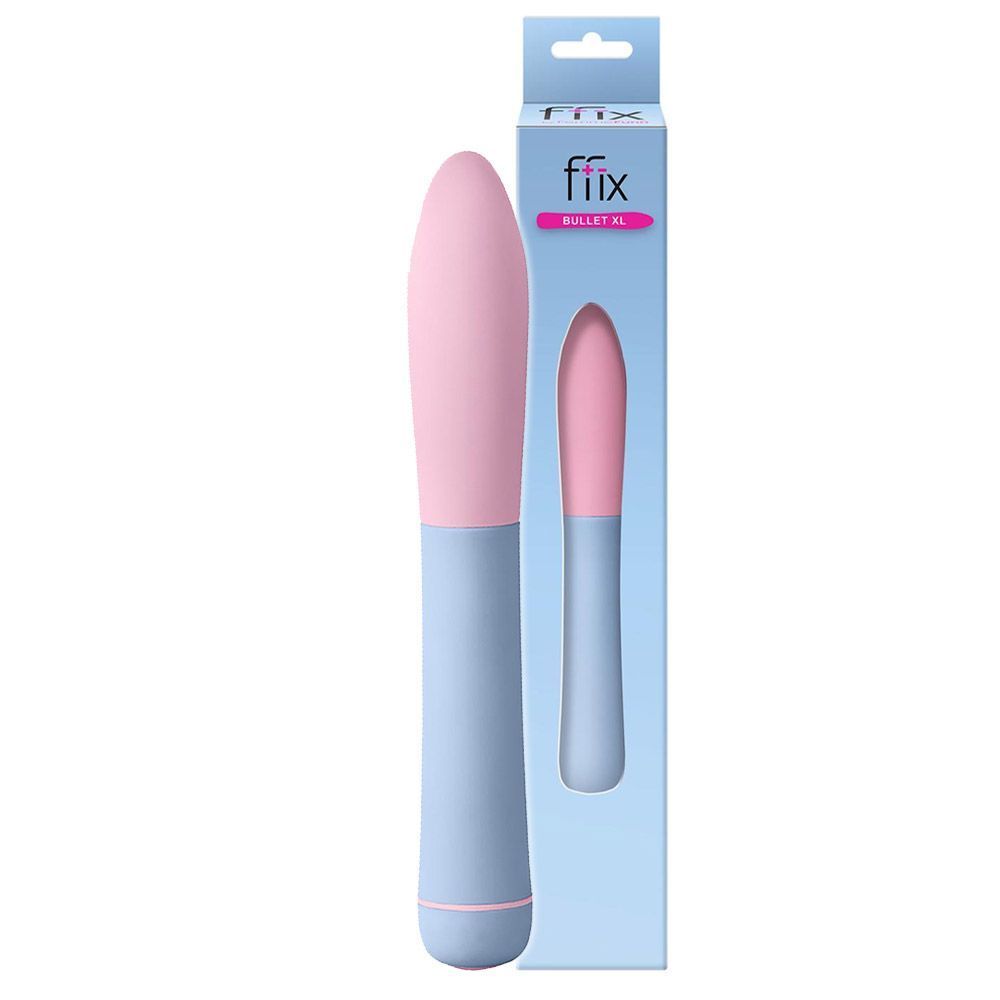 Вибратор FemmeFunn Ffix Bullet XL, 19.6 см (голубой)