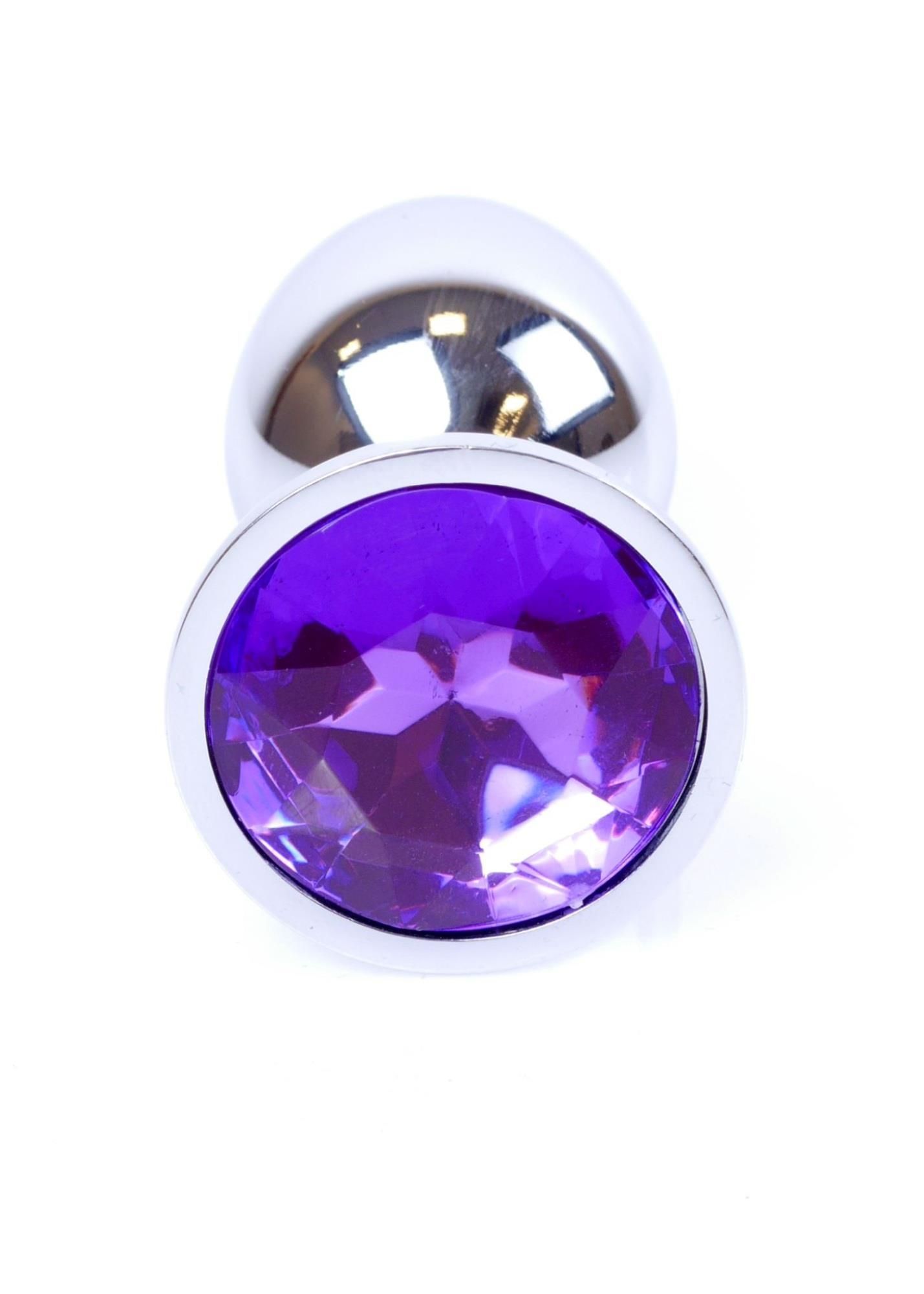 Korek analny MyLove Toys Jewelry Silver Plug, 7 cm (fioletowy)