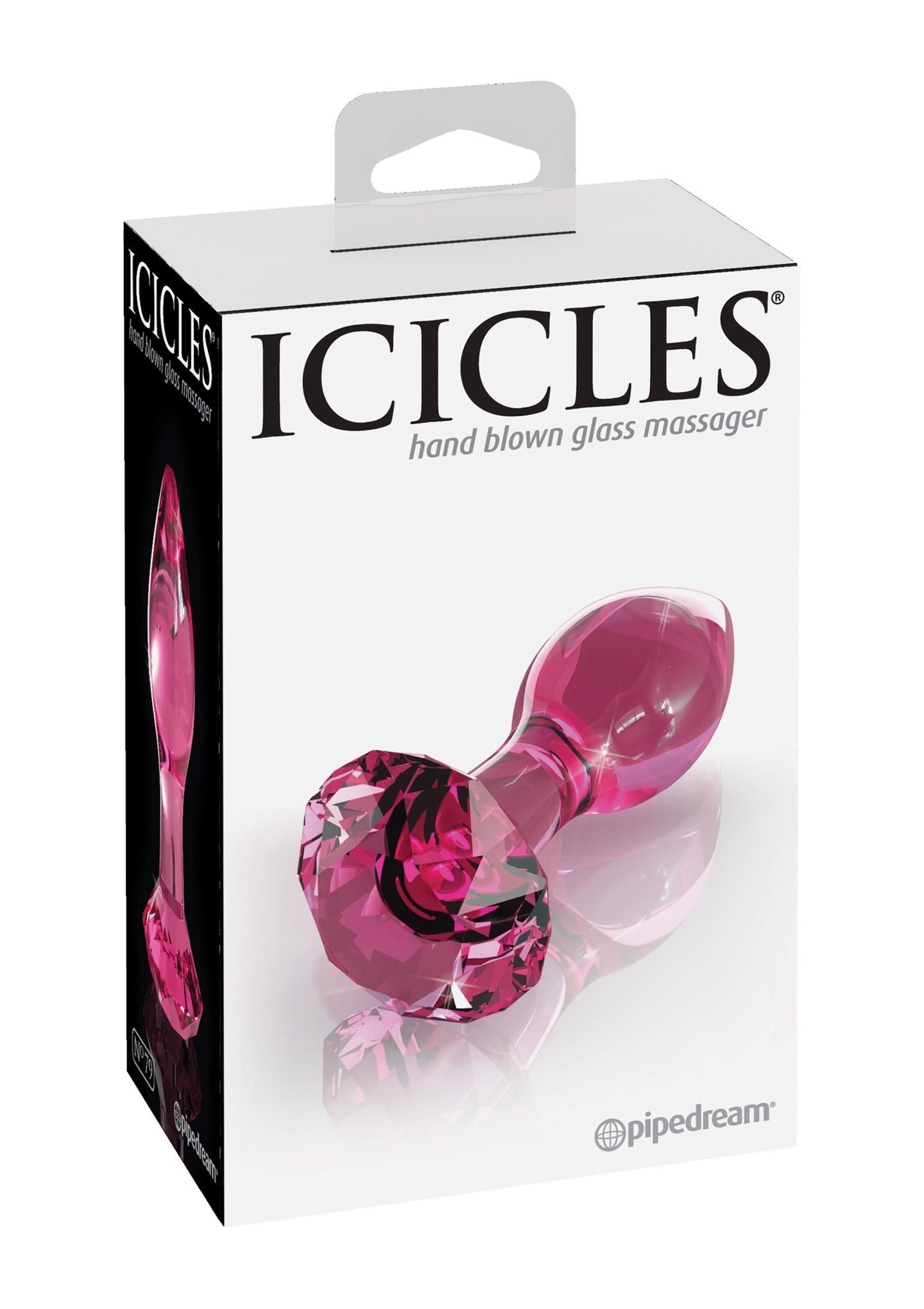 Анальная пробка Pipedream Icicles № 79, 9,1 см (розовый)