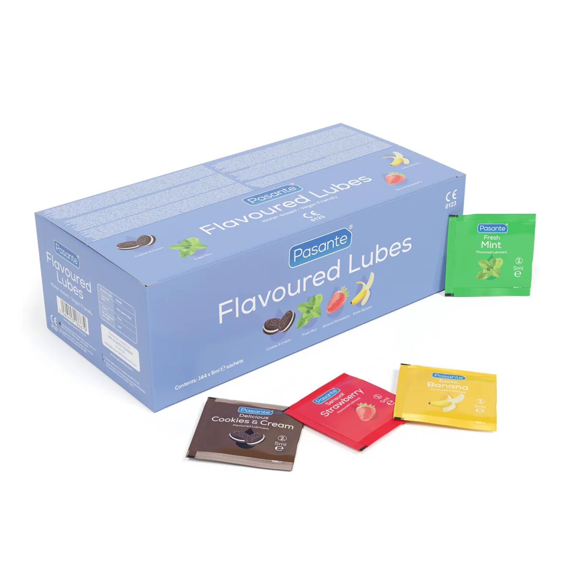 Pasante Flavoured Lube Sachets - Zestaw lubrykantów, 720 ml