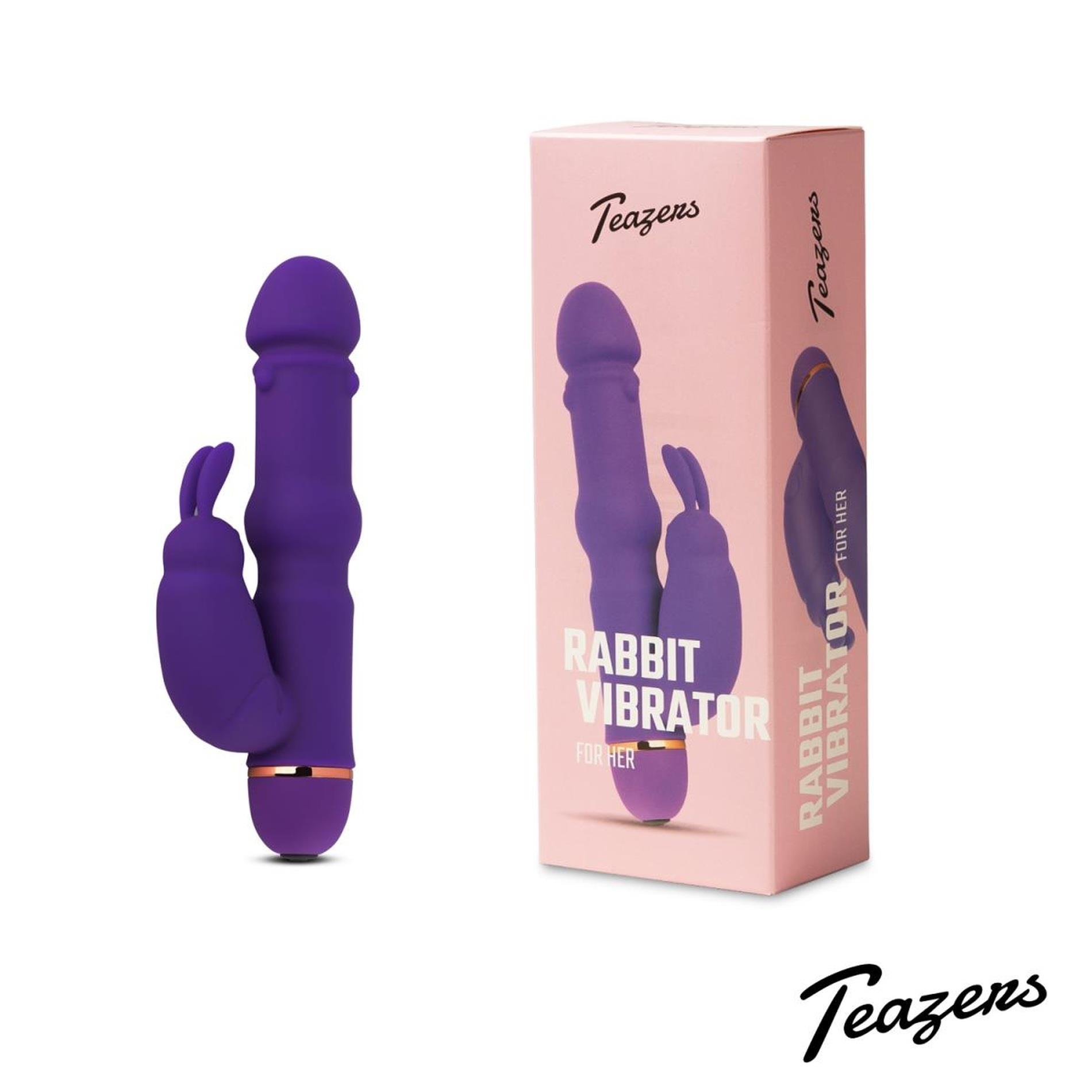 Вибратор-кролик Teazers Silicone Rabbit, 19 см (фиолетовый)