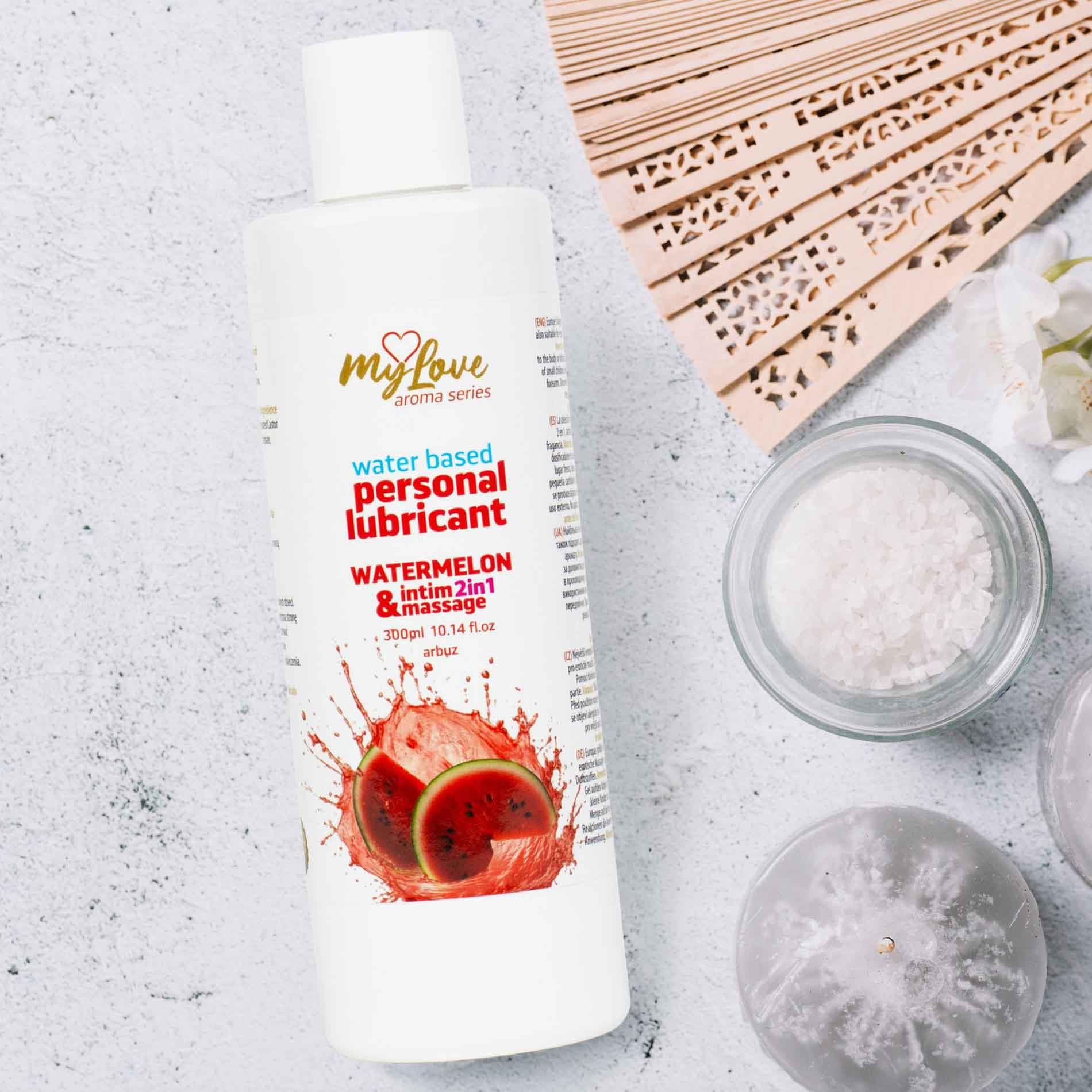 Lubrykant MyLove Aroma Series Intim&Massage 2in1 Watermelon, 300 ml