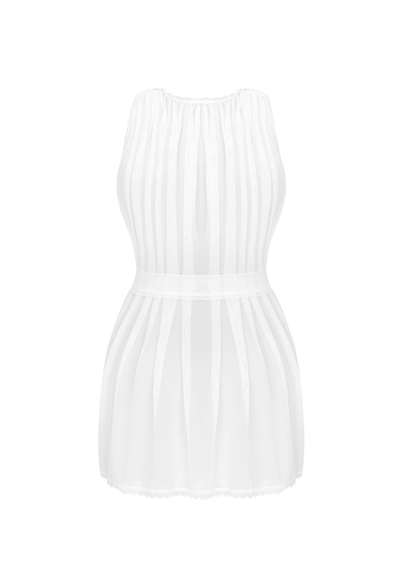 Полупрозрачный эротический пеньюар Obsessive Heavenlly XL/2XL (белый)