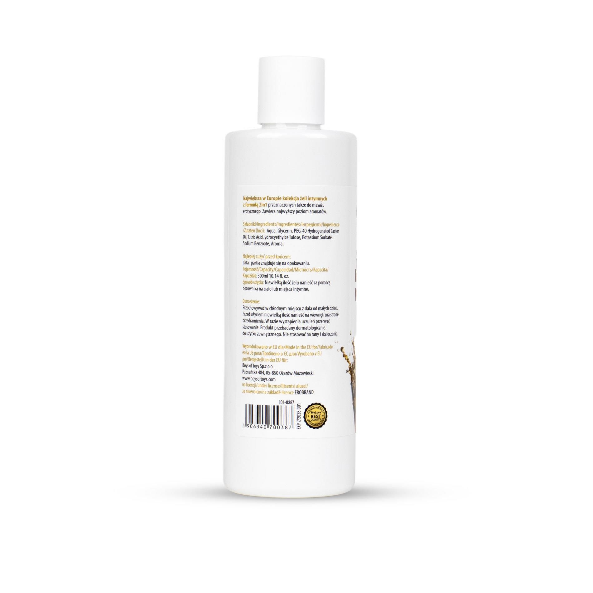 Lubrykant MyLove Aroma Series Intim&Massage 2in1 Whisky, 300 ml
