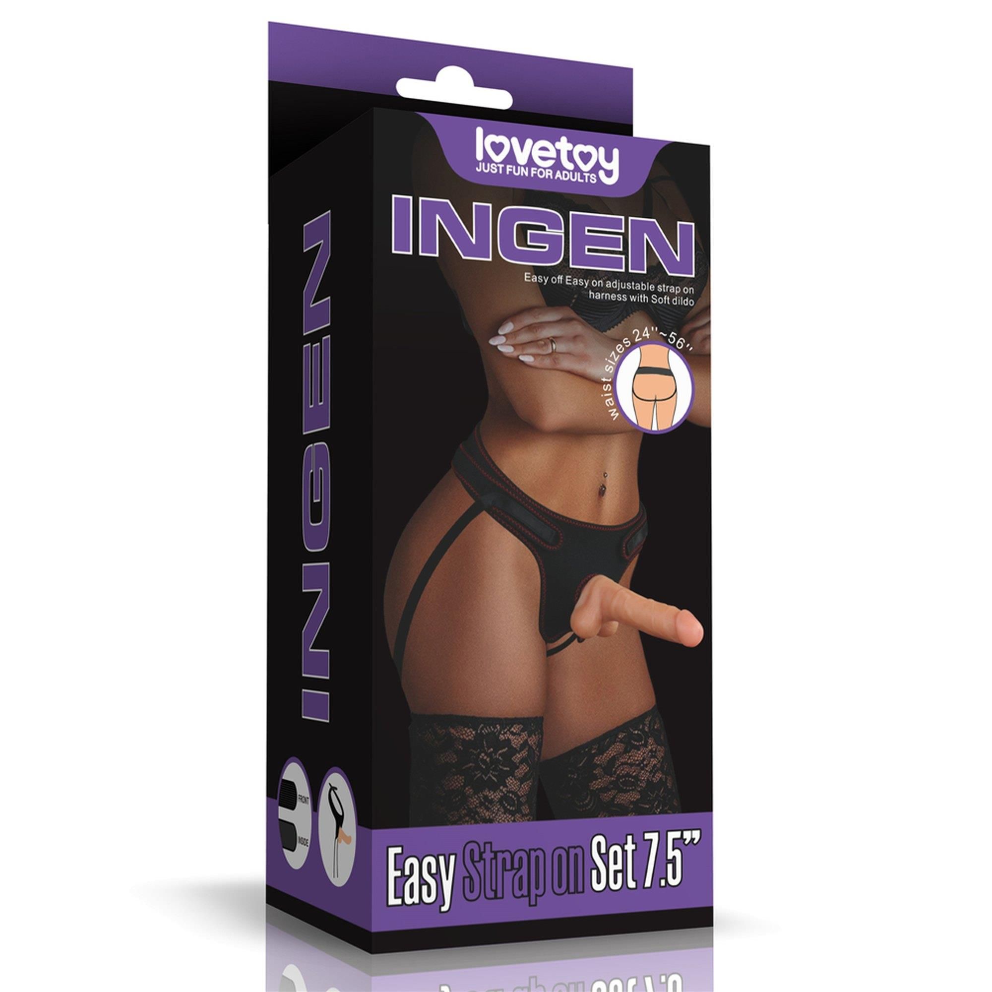 Страпон LoveToy Easy Set As Pic, 20 см (телесный)