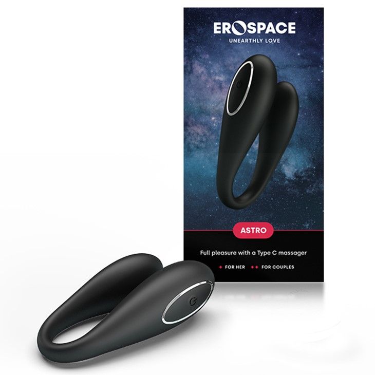 Вибратор для пар Astro Erospace, 9,5 см (черный)