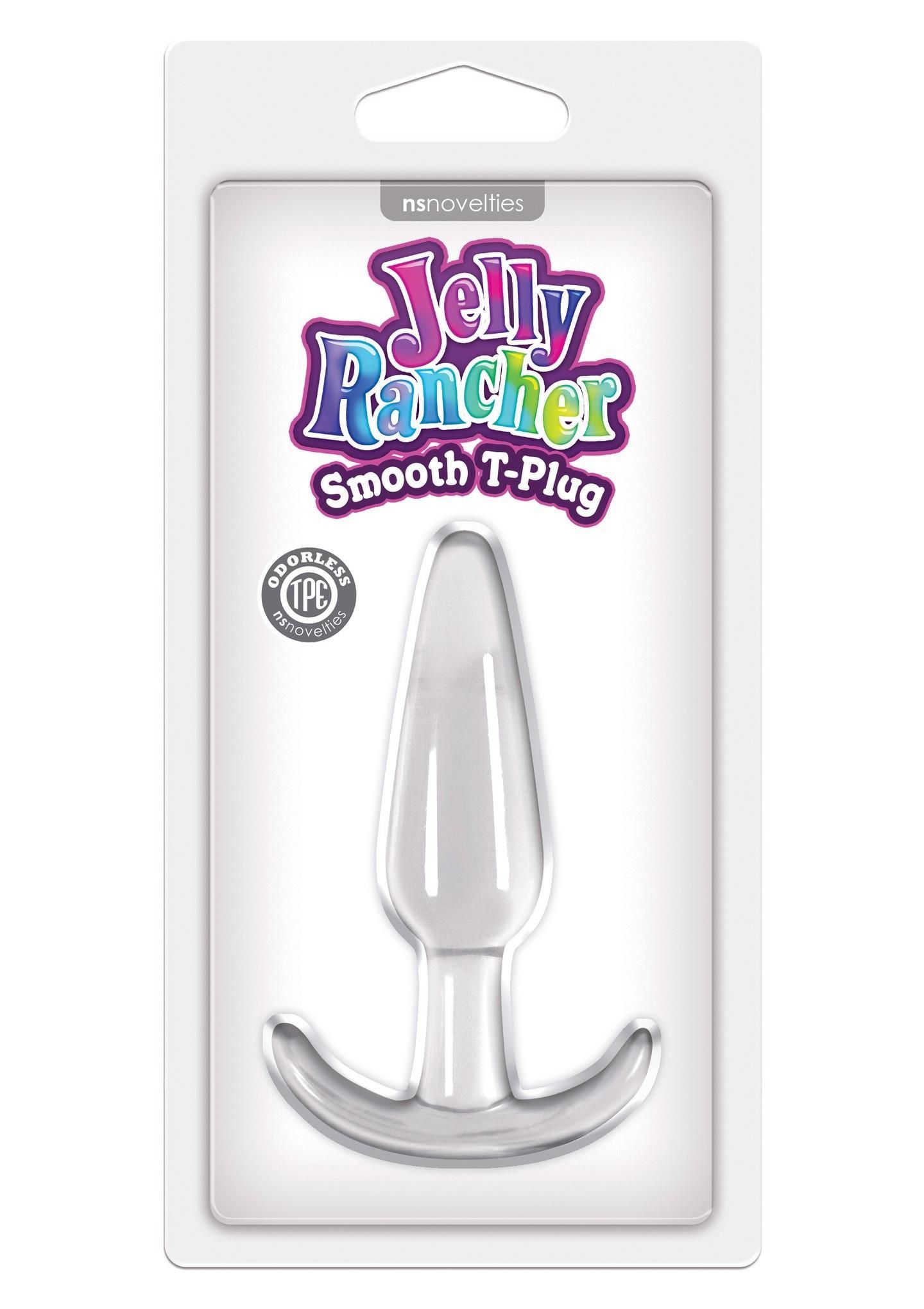 Korek analny Jelly Rancher T-Plug Smooth, 10,9 cm (przezroczysty)