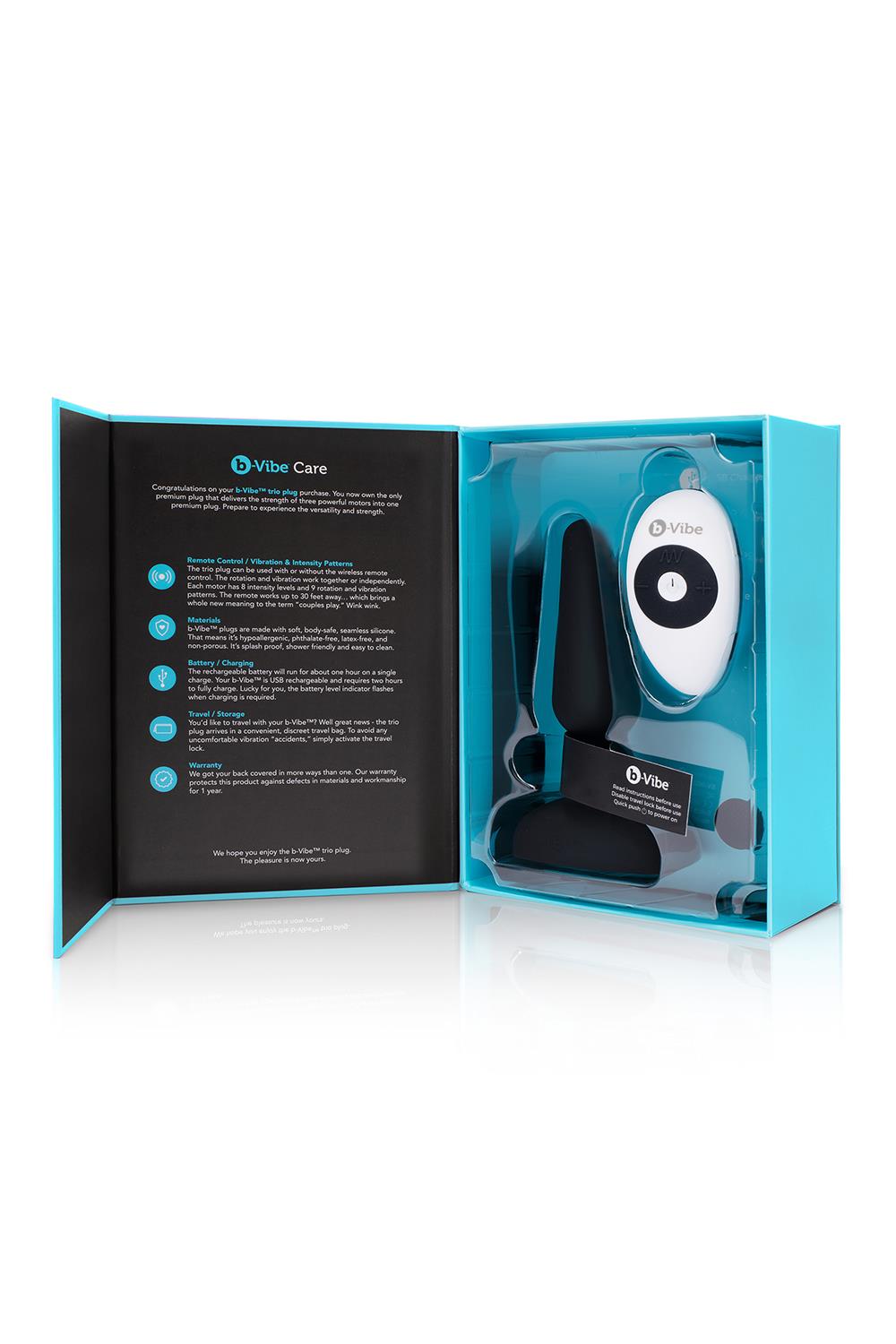 Korek analny B-Vibe Trio Plug, 13.5 cm (czarny)