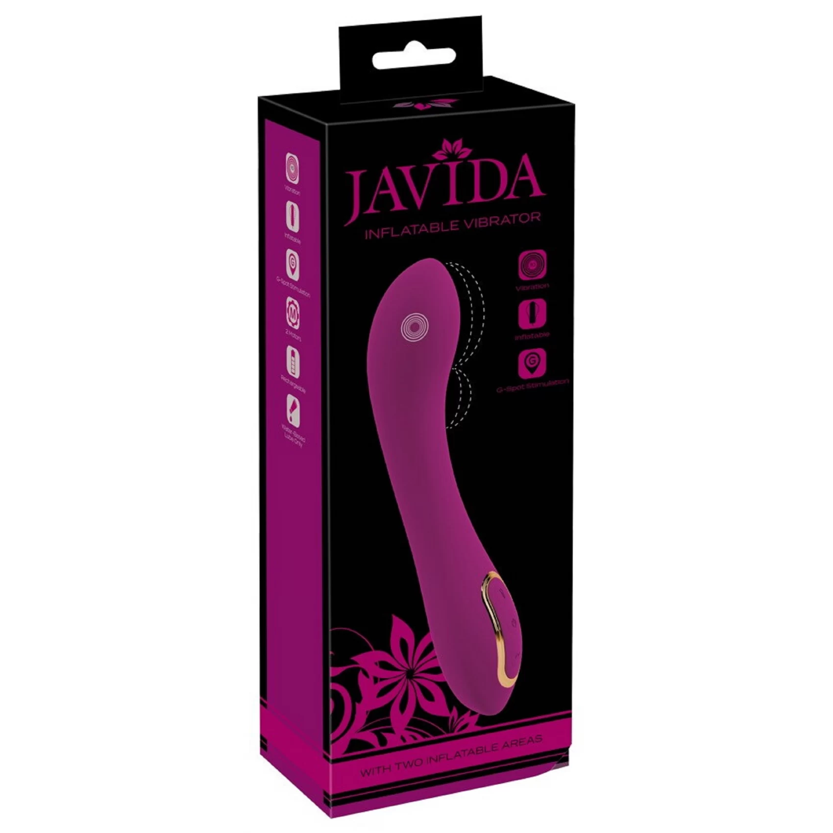 Вибратор Javida Inflatable, 21.1 см (фуксия)