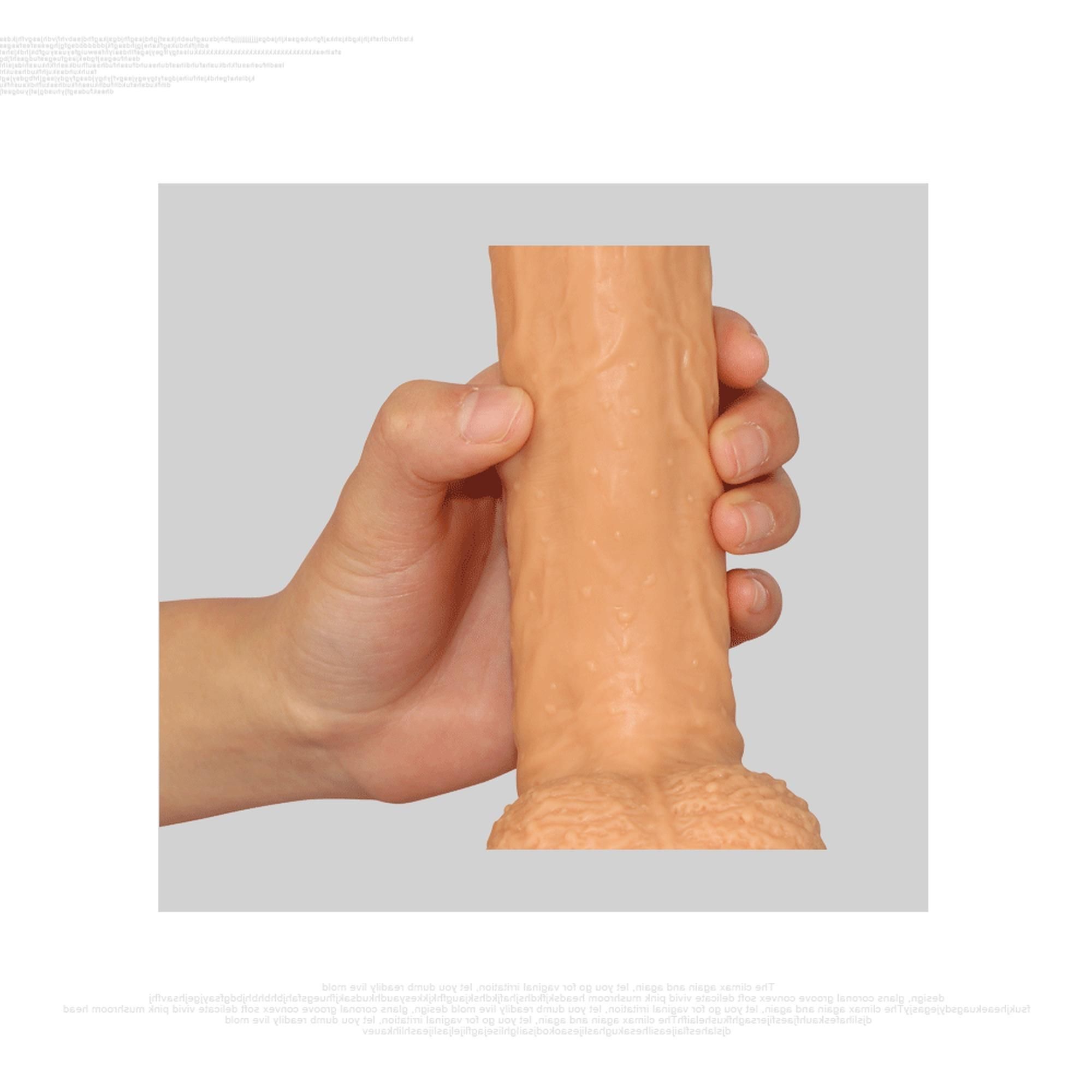 Реалистичный дилдо на присоске LoveToy Dual-Layered, 22 см (телесный)