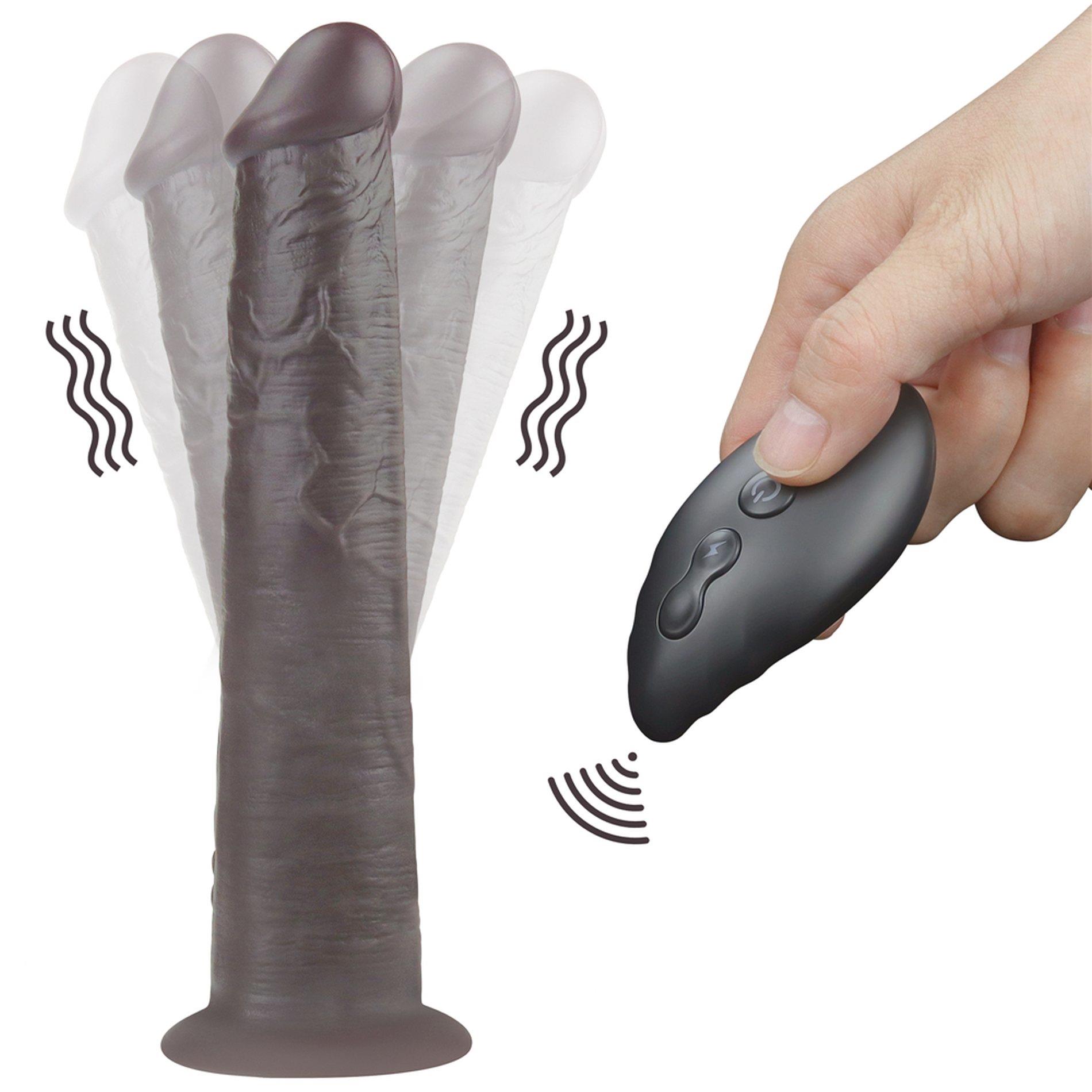 Вибратор Lovetoy Dual-Layered Silicone Nature Cock 10'', 25.3 см (черный)