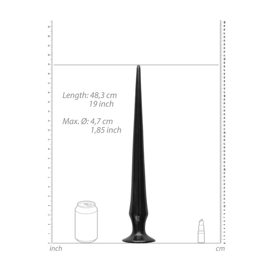 Ouch Ass Spike Dildo - Dildo, Czarny, 50 cm