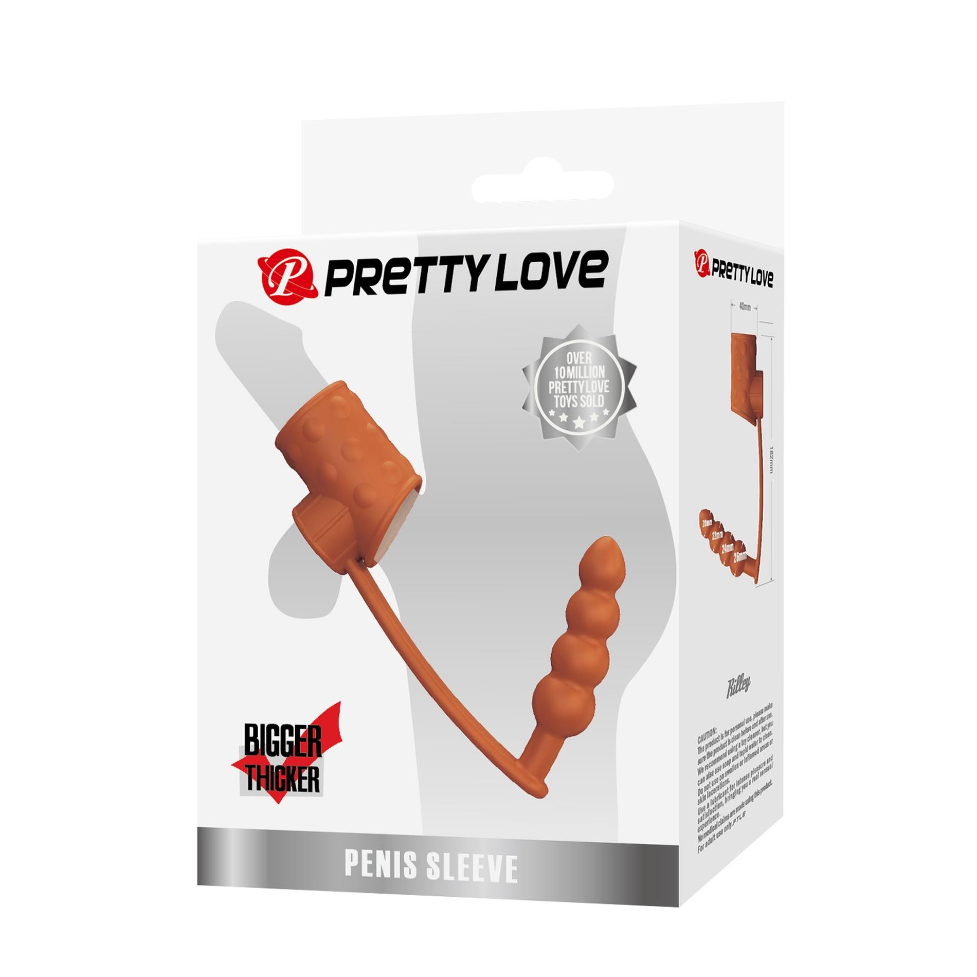 Насадка на пенис Pretty Love Rilley, 18.2 см (телесный)