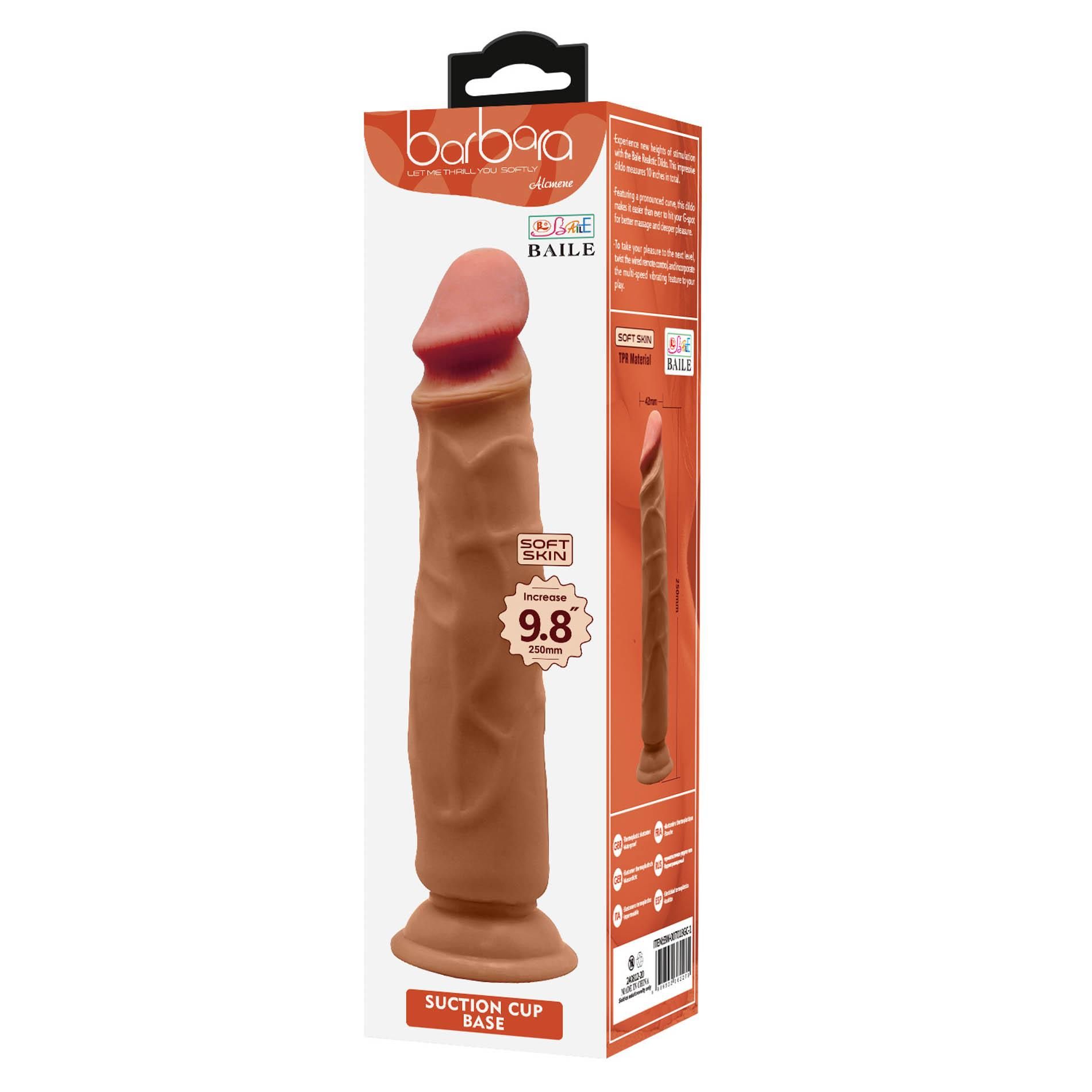Фаллоимитатор Baile Barbara Soft Skin 9.8", 25 см (коричневый)