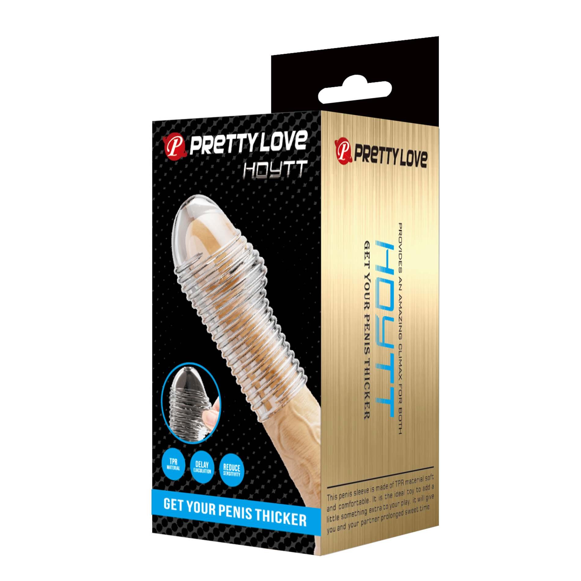 Насадка на пенис Pretty Love Penis Sleeve Hoytt, 9 см (прозрачный)
