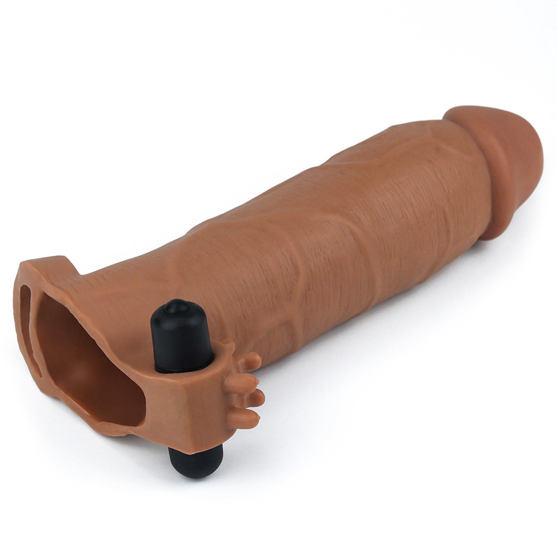 Насадка на пенис Lovetoy Pleasure X-Tender Series Add 3", 20 см (коричневый)
