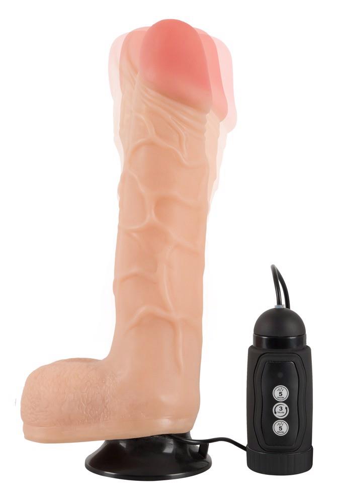 Вибратор Nature Skin Dancing Dick, 26 см (телесный)